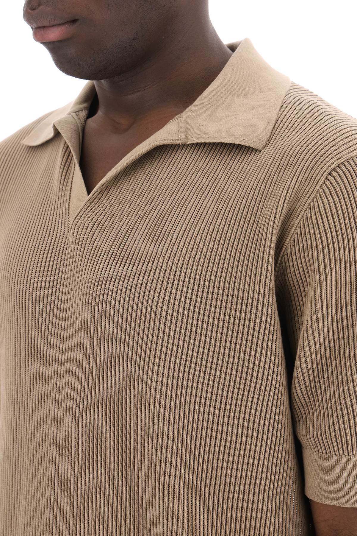 Dolce & Gabbana cotton ribbed perforated polo shirt image 3