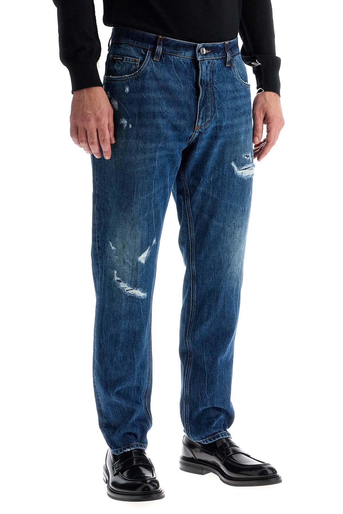 Dolce & Gabbana Distressed Denim Loose Fit Jeans image 1