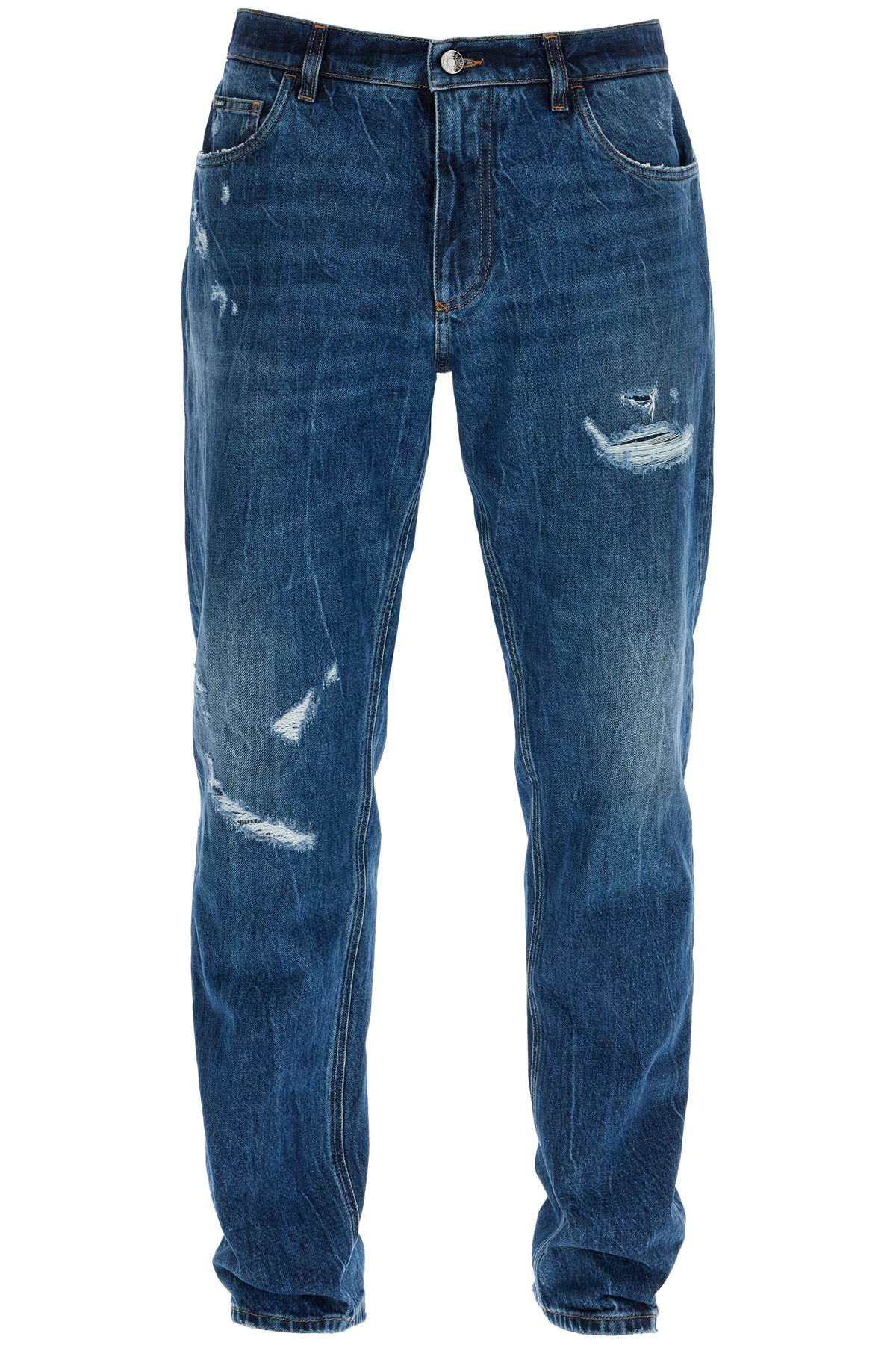 Dolce & Gabbana Distressed Denim Loose Fit Jeans image 0