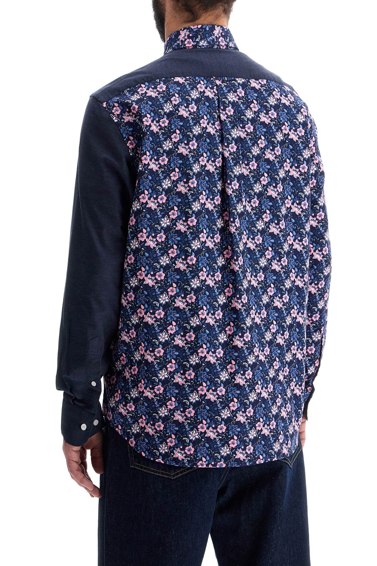 EDEN PARK blue floral long sleeve cotton regular fit shirt image 2