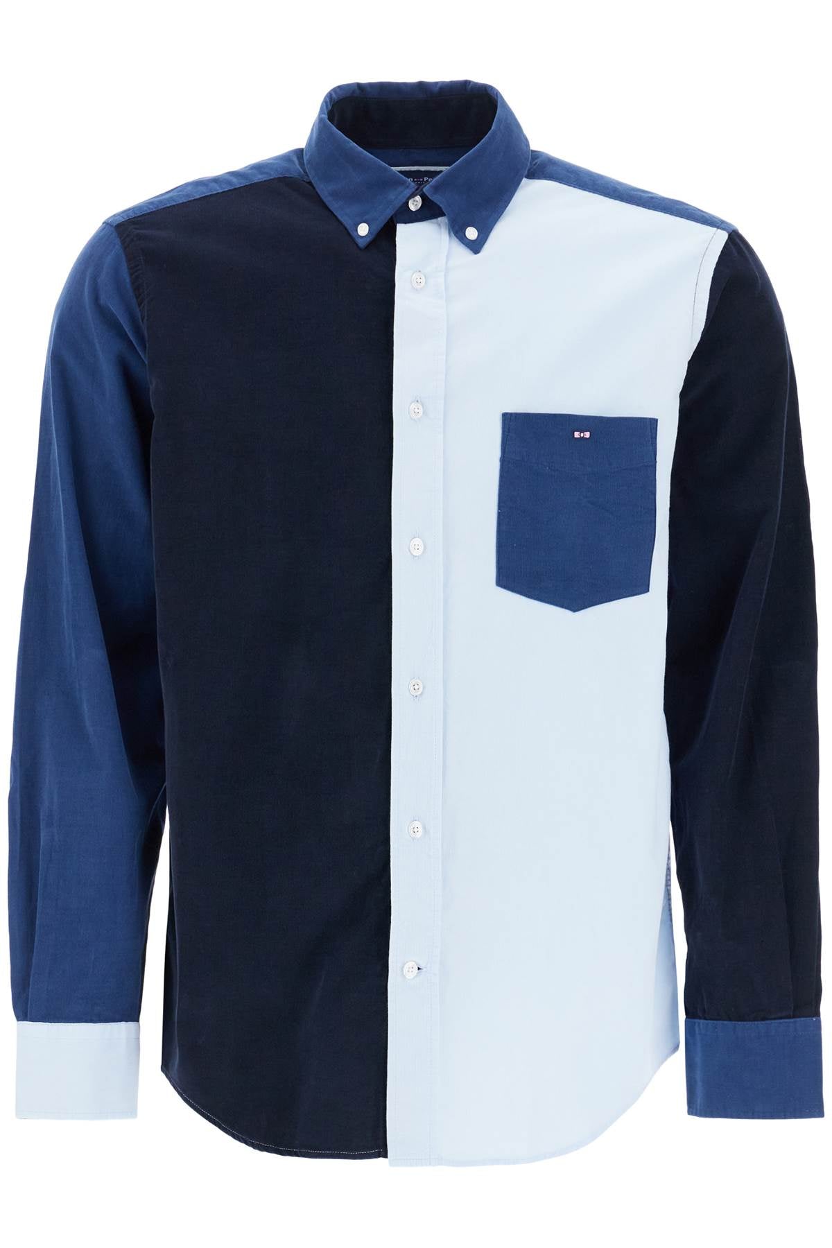 EDEN PARK multicolored blue long sleeve shirt with classic collar image 0