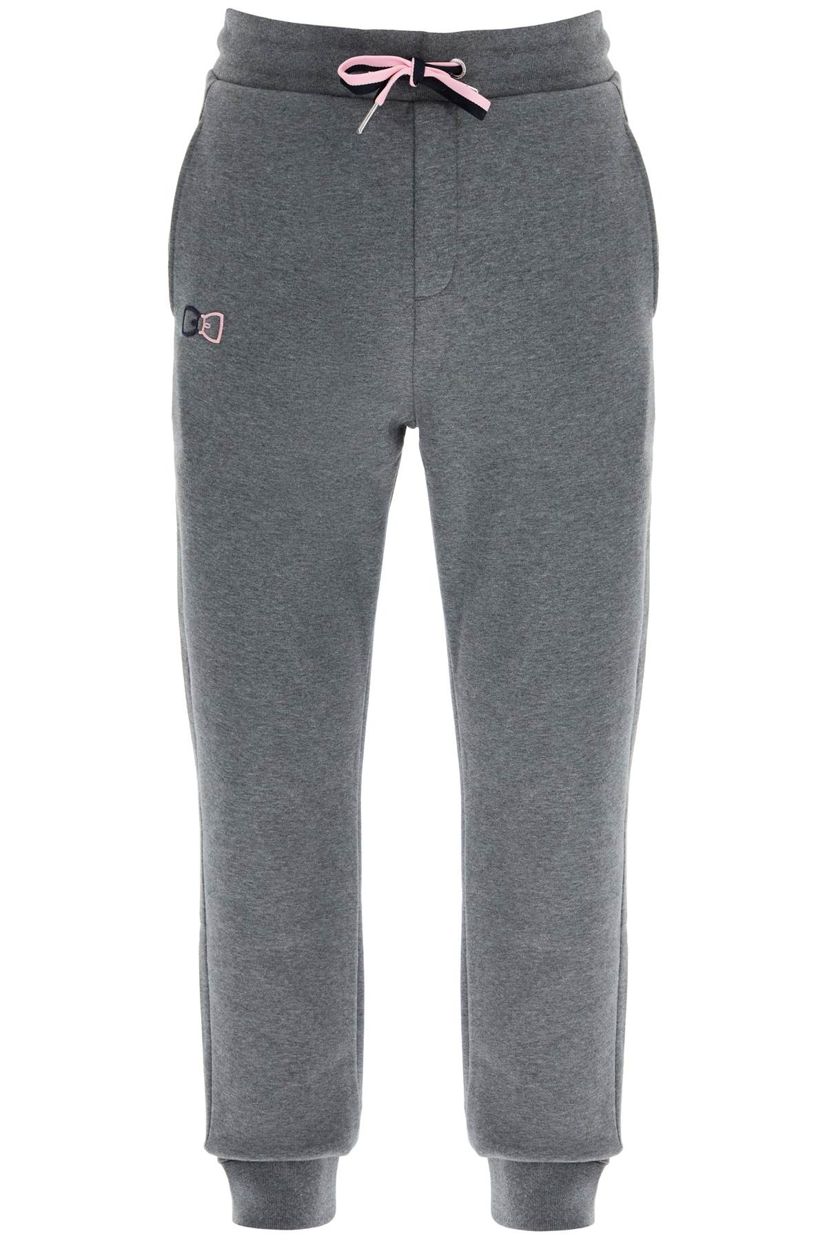 EDEN PARK slim fit high-waisted gray cotton jogging pants image 0