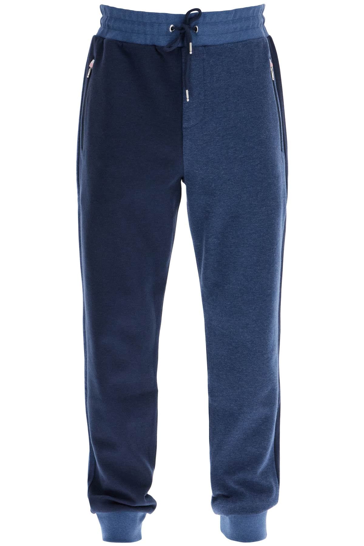 EDEN PARK high-waisted dark blue jogging pants with zip pockets and elastic cuffs image 0