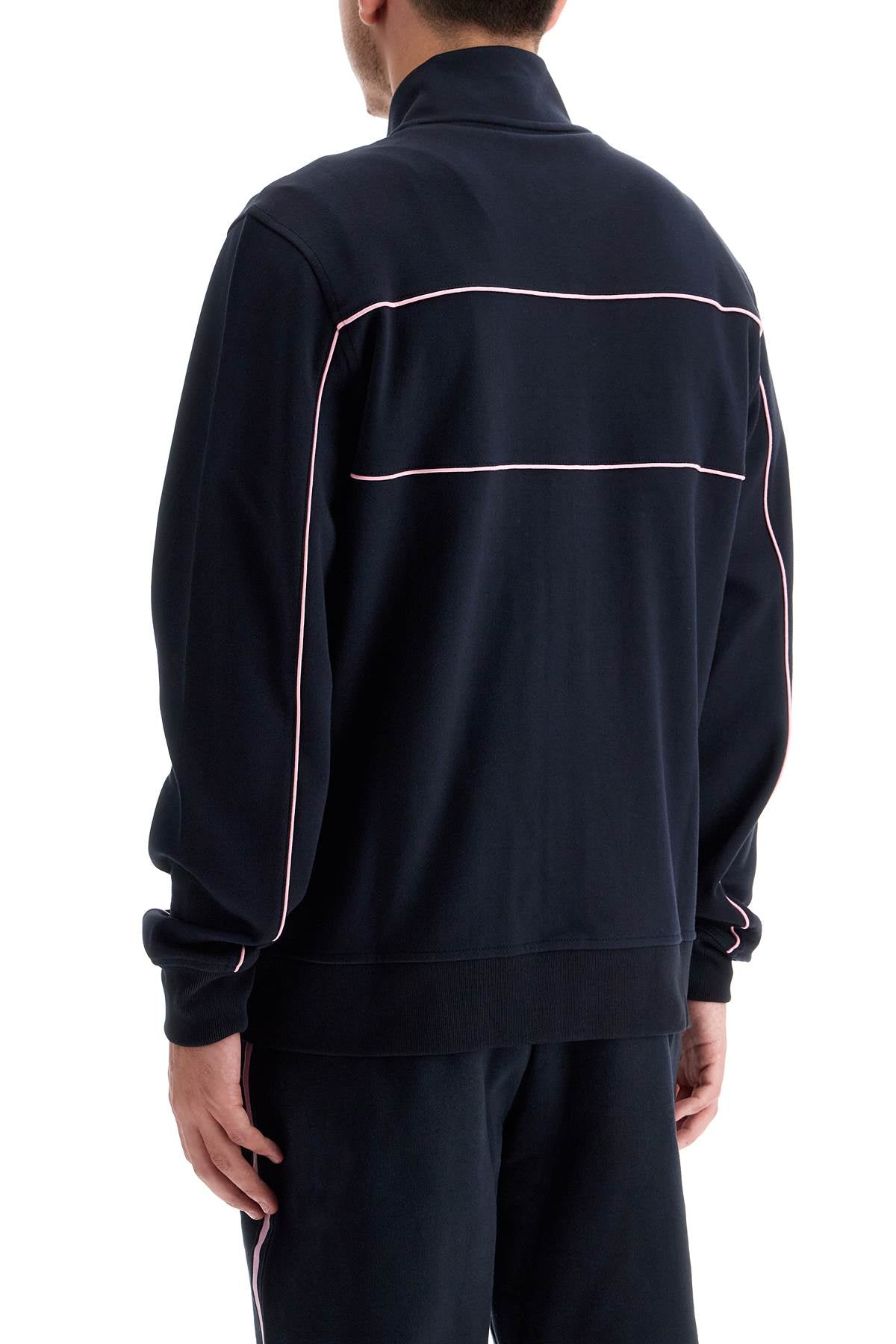 EDEN PARK Men's Cotton Track Sweatshirt with Contrast Piping image 2