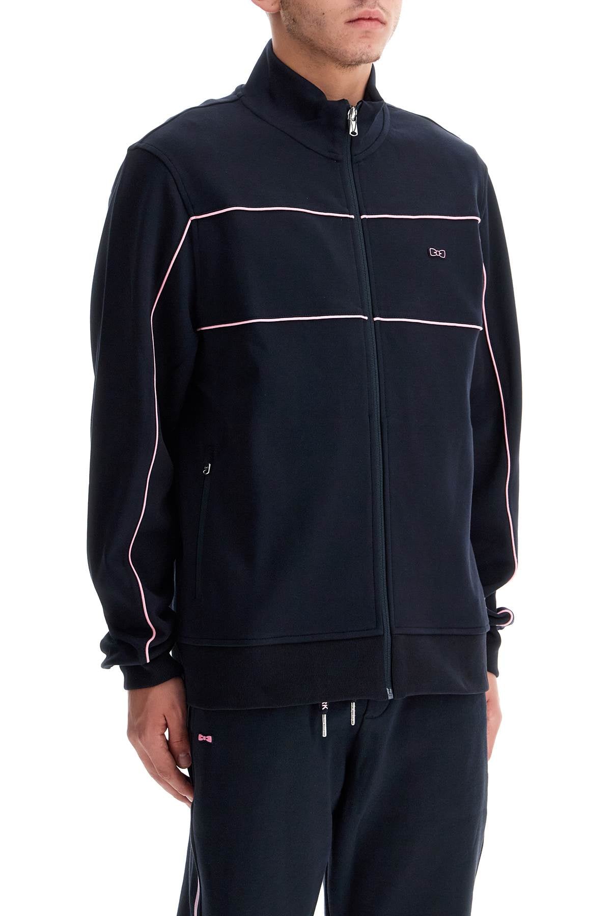 EDEN PARK Men's Cotton Track Sweatshirt with Contrast Piping image 1