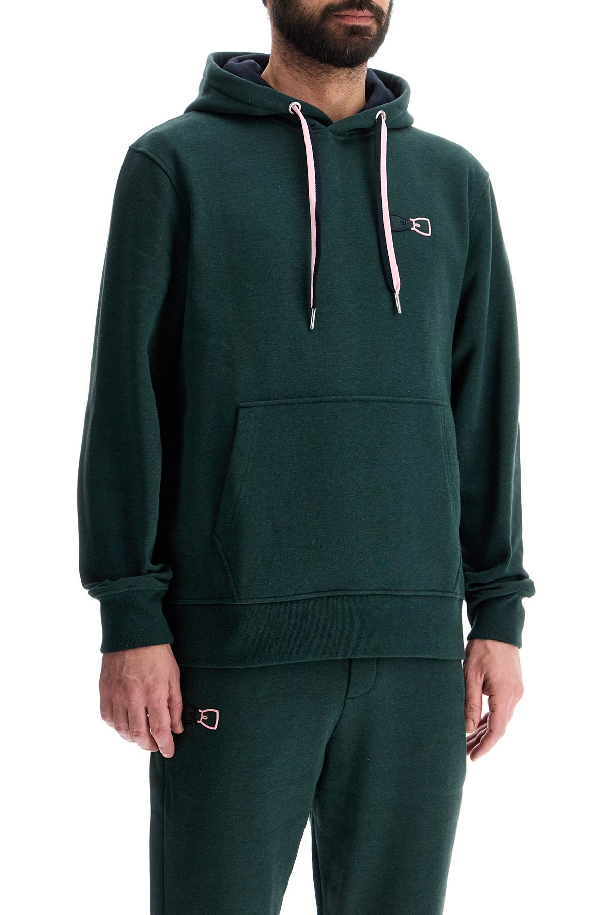 EDEN PARK dark green loose fit zip hoodie image 1