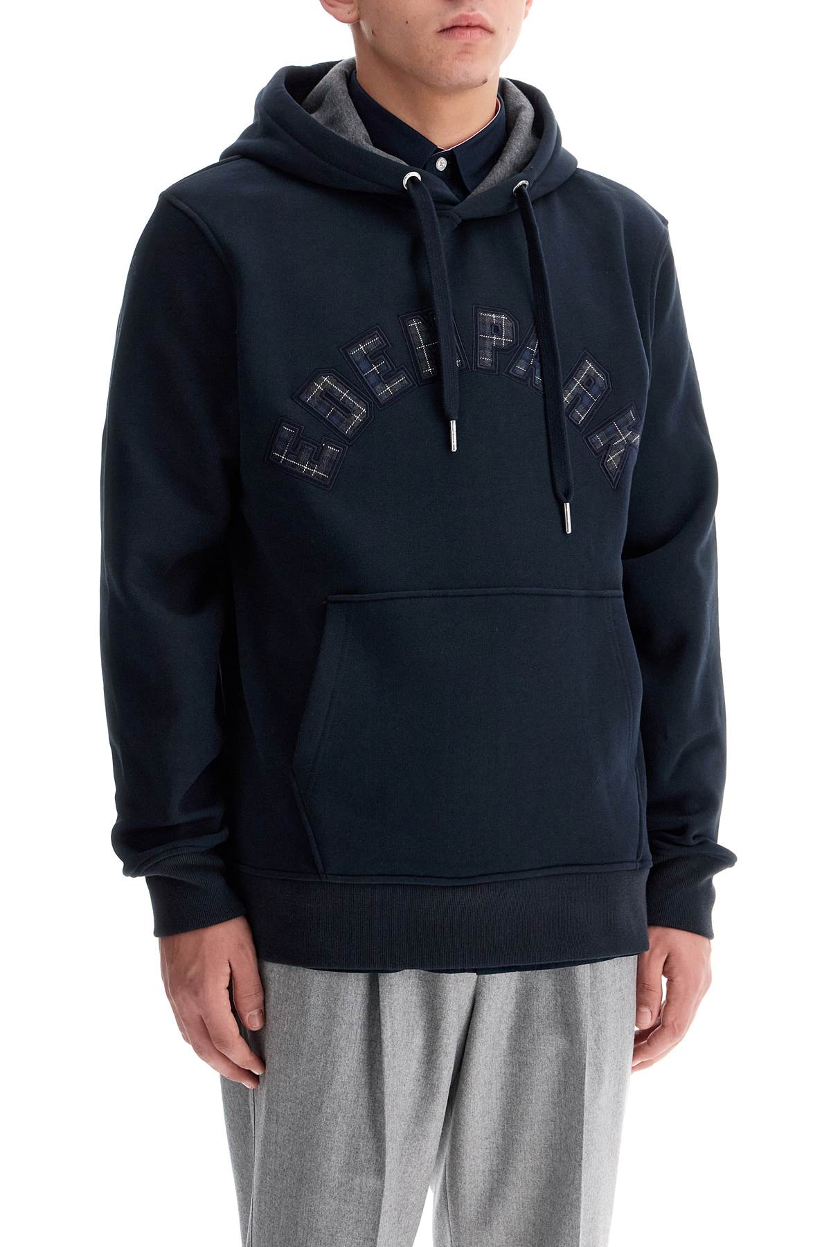 Eden Park Hooded Sweatshirt with Tartan Logo Patch image 1