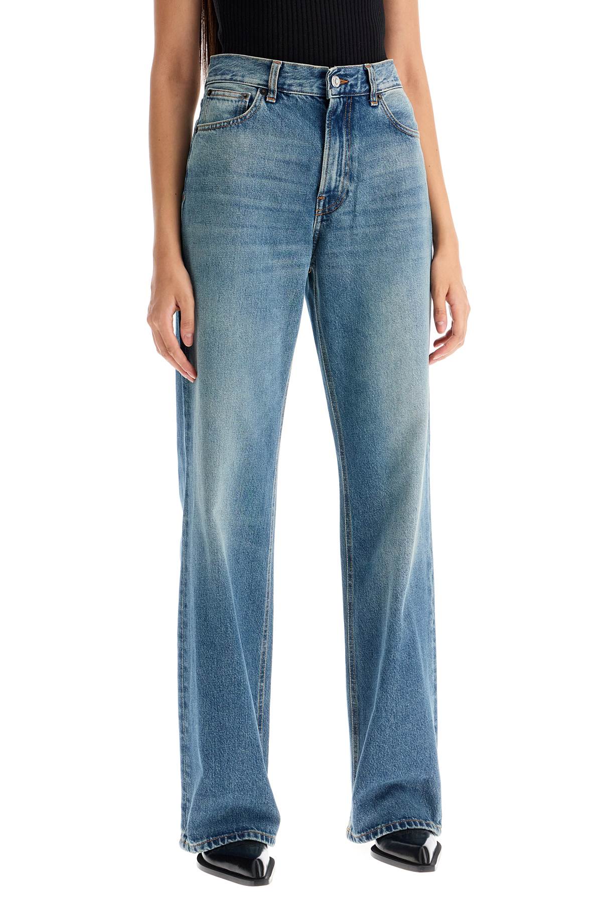 Haikure korean straight leg jeans image 1