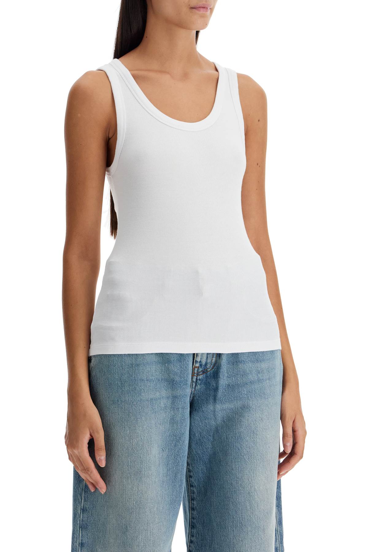 Haikure ribbed sleeveless top with image 1