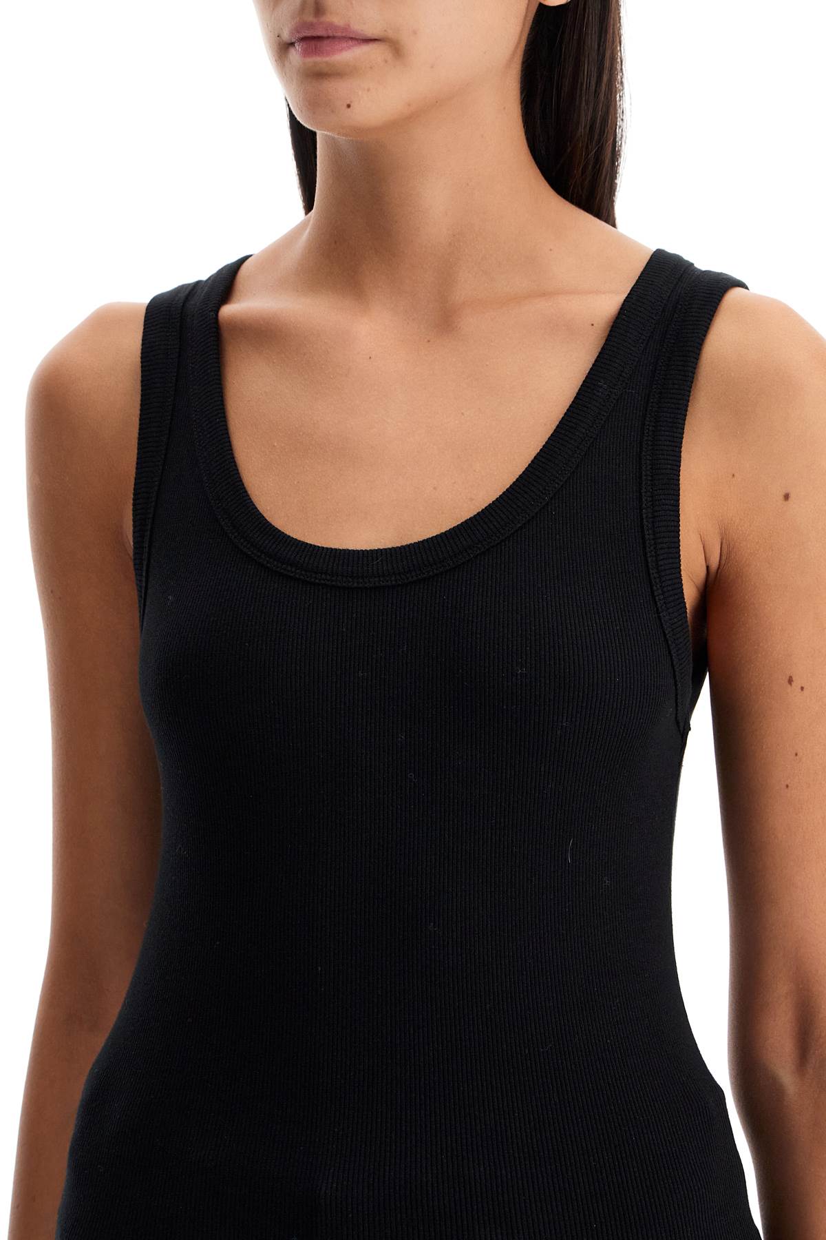 Haikure ribbed sleeveless top with image 3