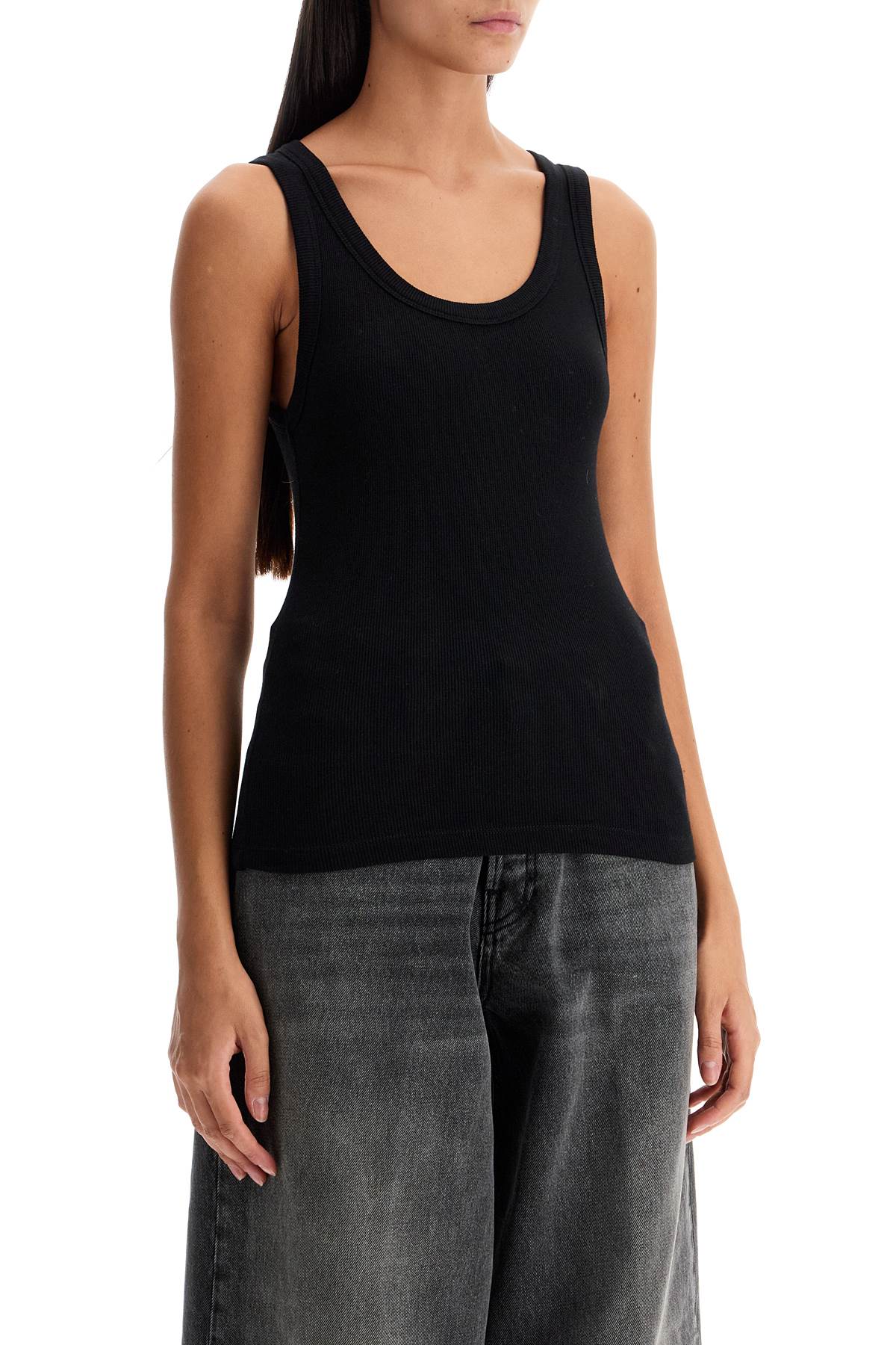 Haikure ribbed sleeveless top with image 1