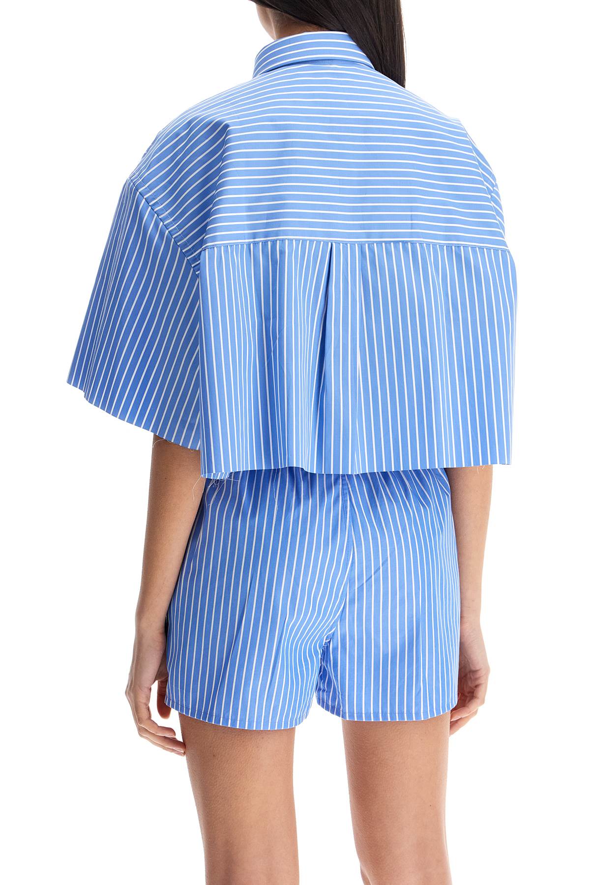 Homme Girls blue striped cotton shirt image 2