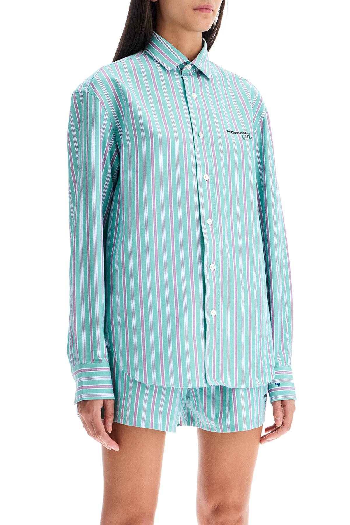 Homme Girls striped oxford shirt for men image 1