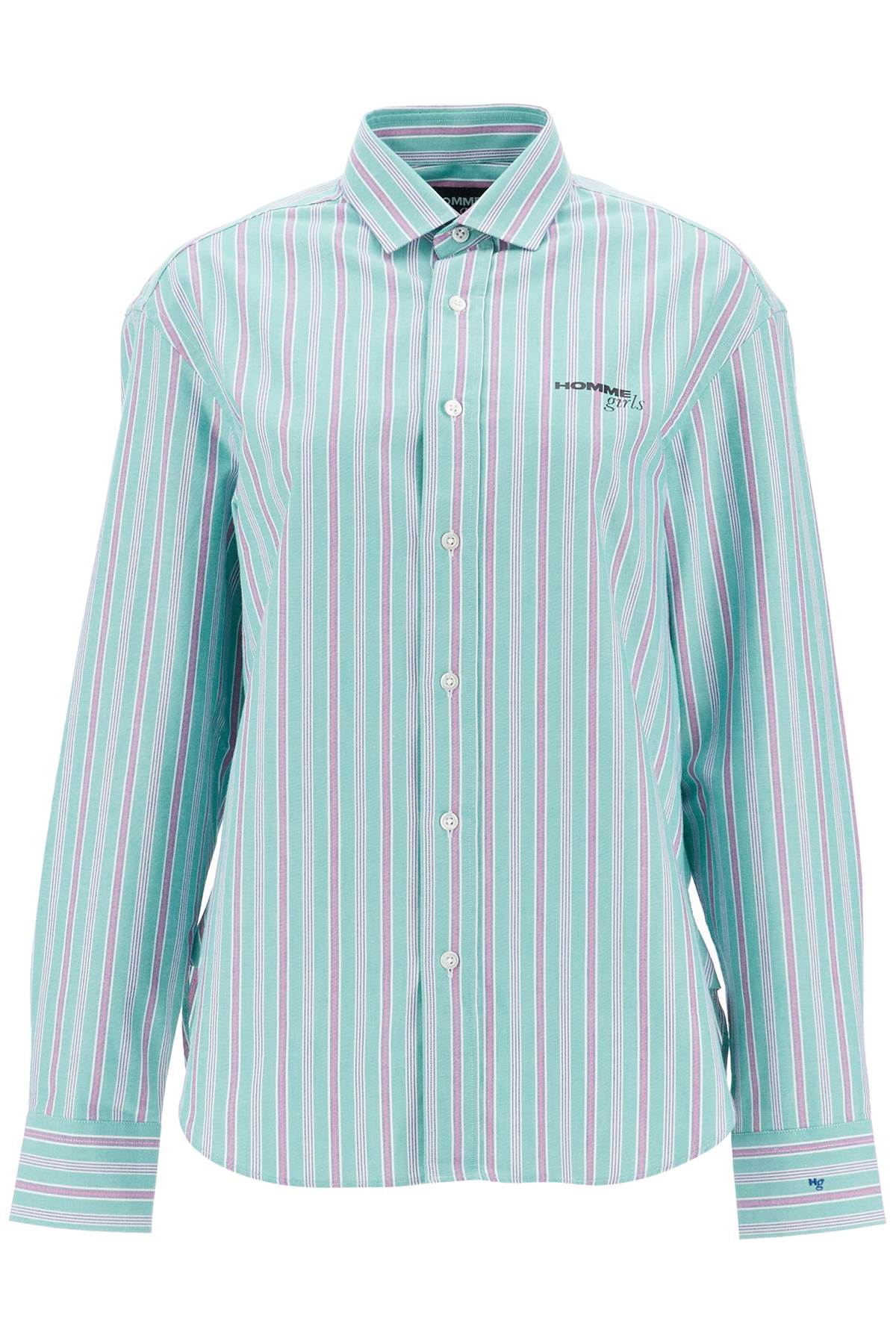 Homme Girls striped oxford shirt for men image 0