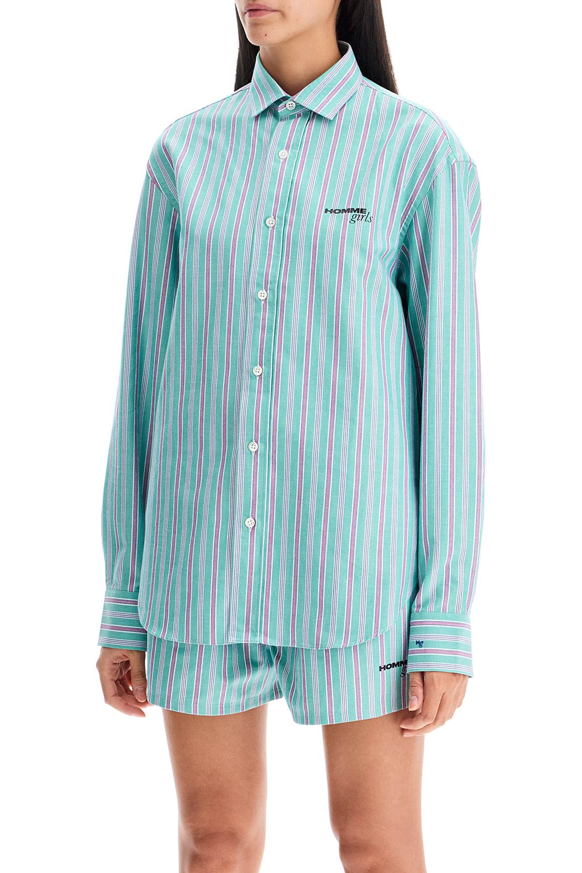 Homme Girls striped oxford shirt for men image 3