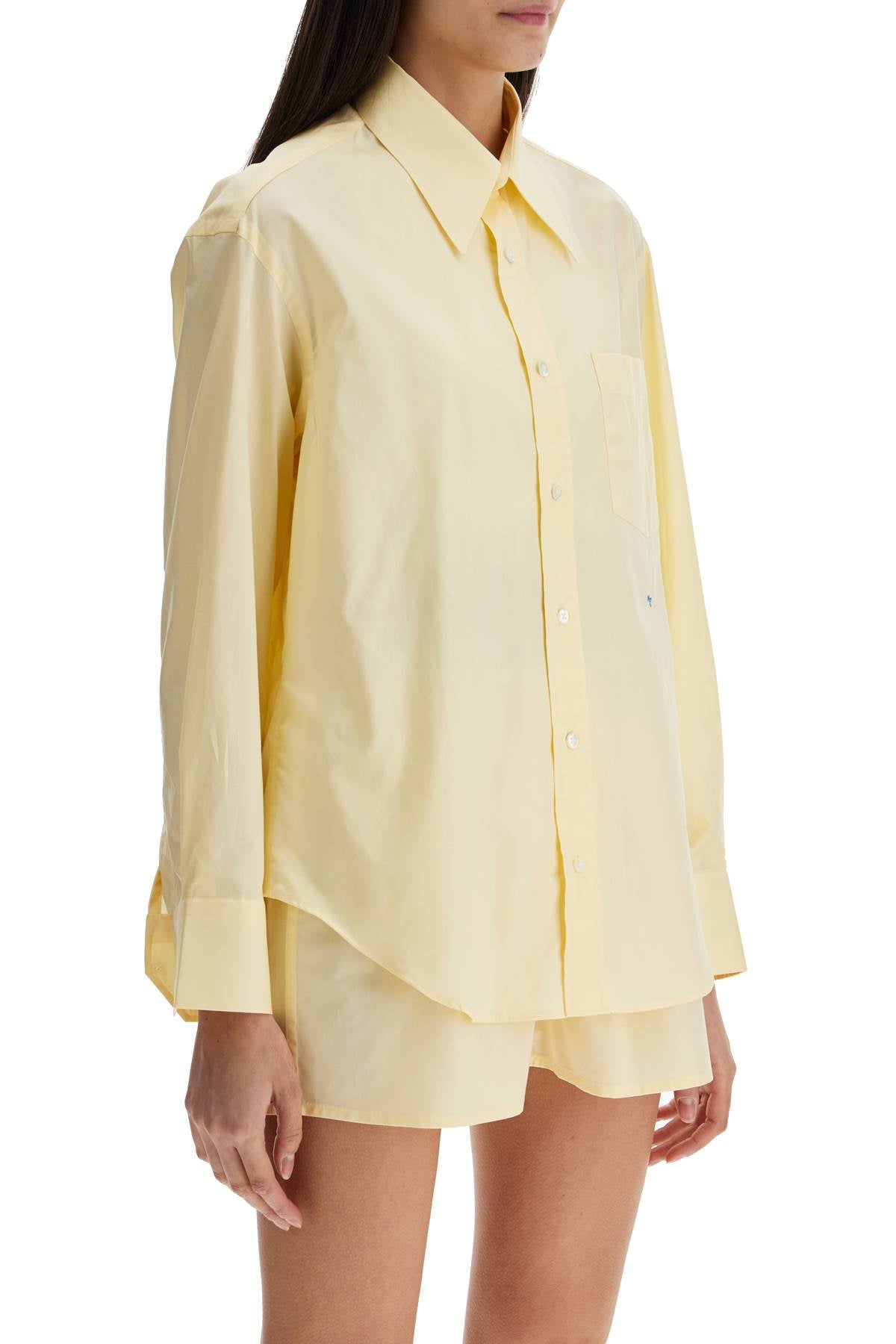 Homme Girls pale yellow cotton 70's style women's shirt image 1