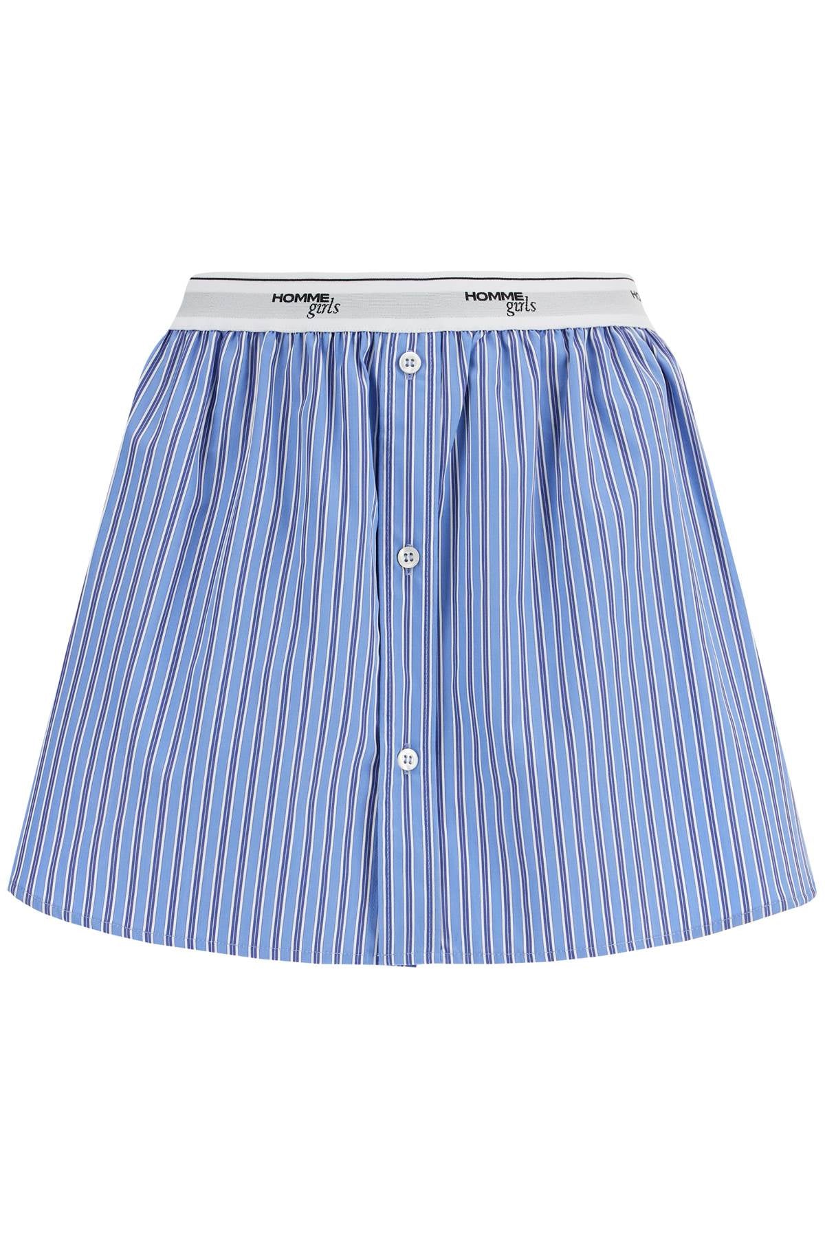 Homme Girls blue striped mini skirt image 0