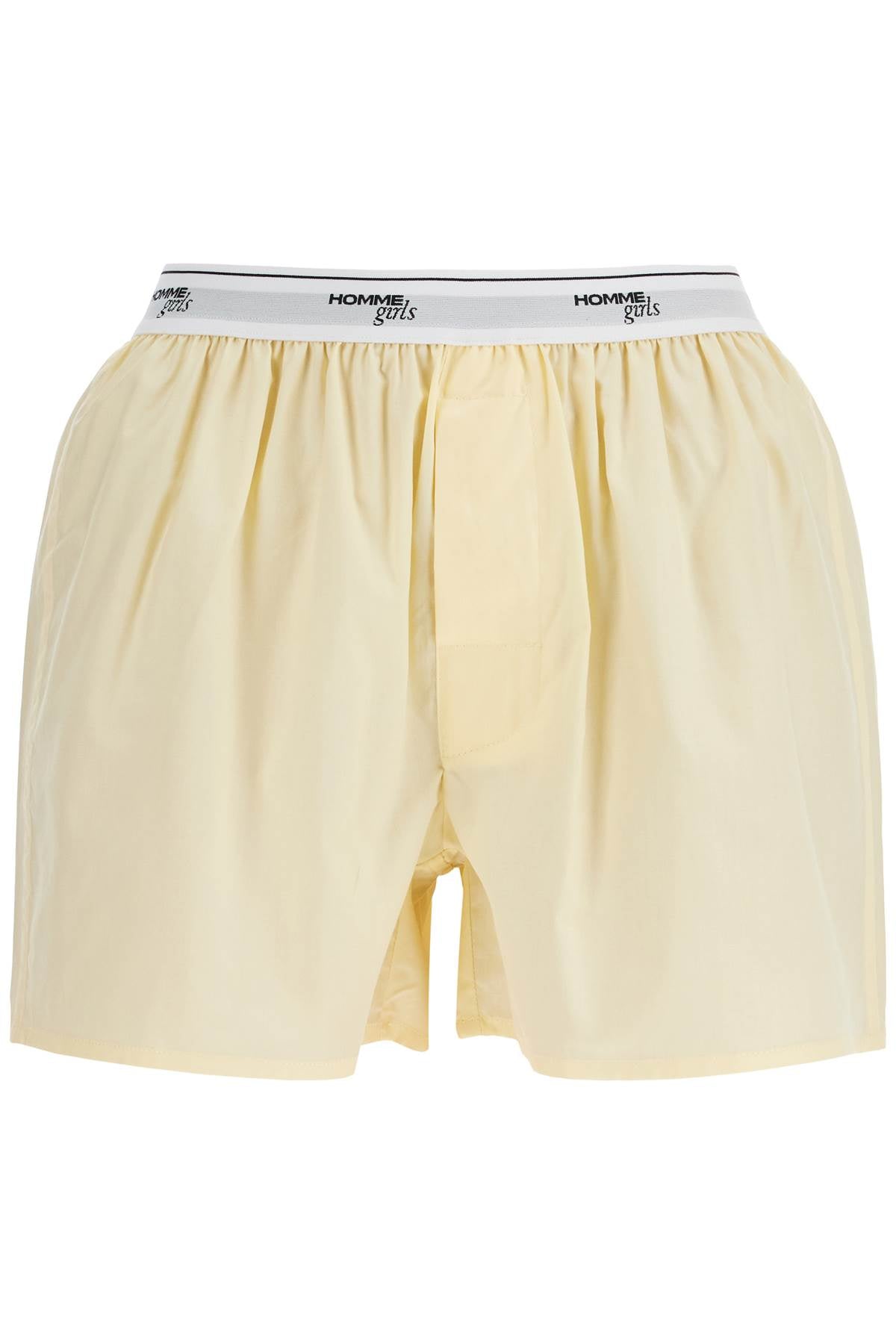 Homme Girls high-waisted pale yellow cotton boxer image 0