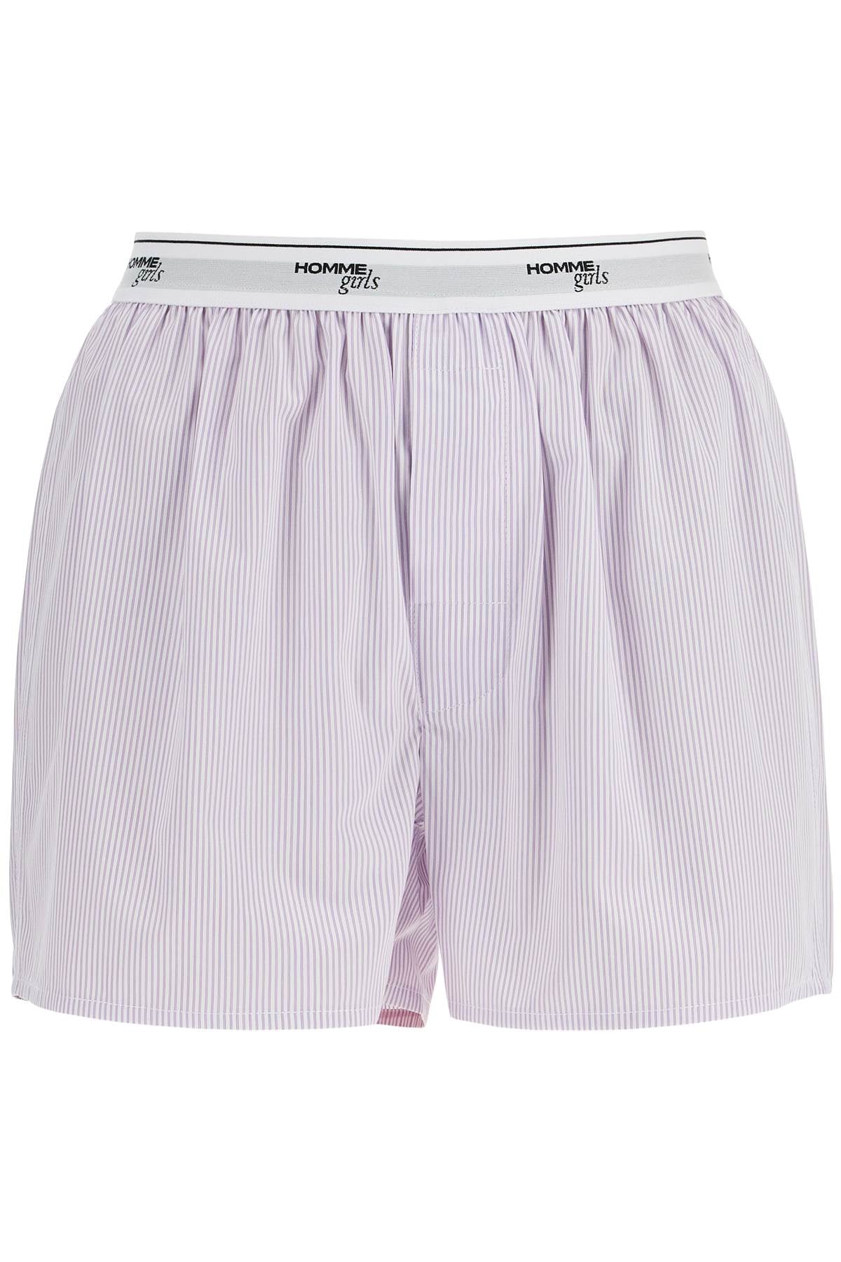 Homme Girls high-waisted lavender striped boxer image 0