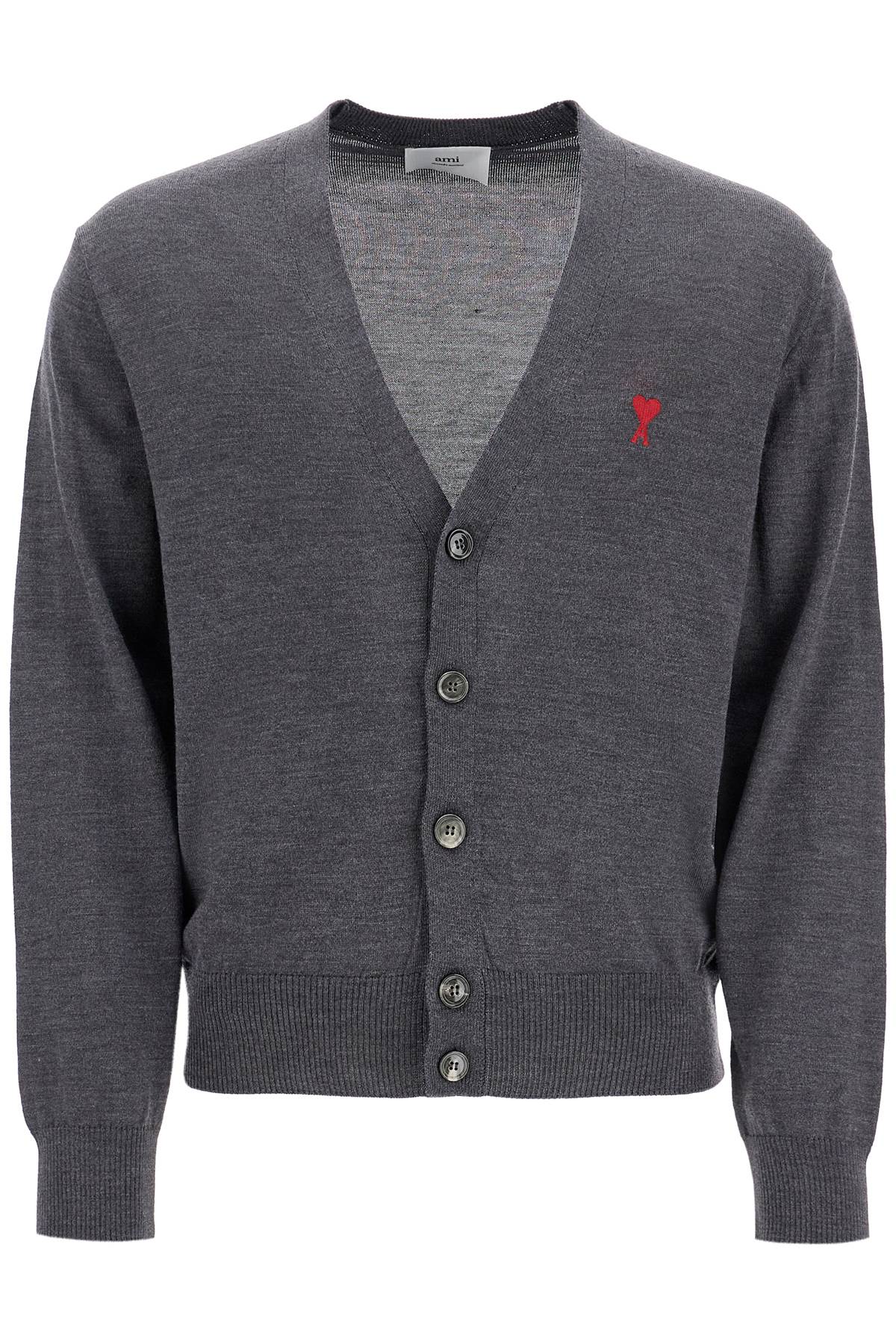 Ami Alexandre Mattiussi Extrafine Merino Wool Cardigan image 0