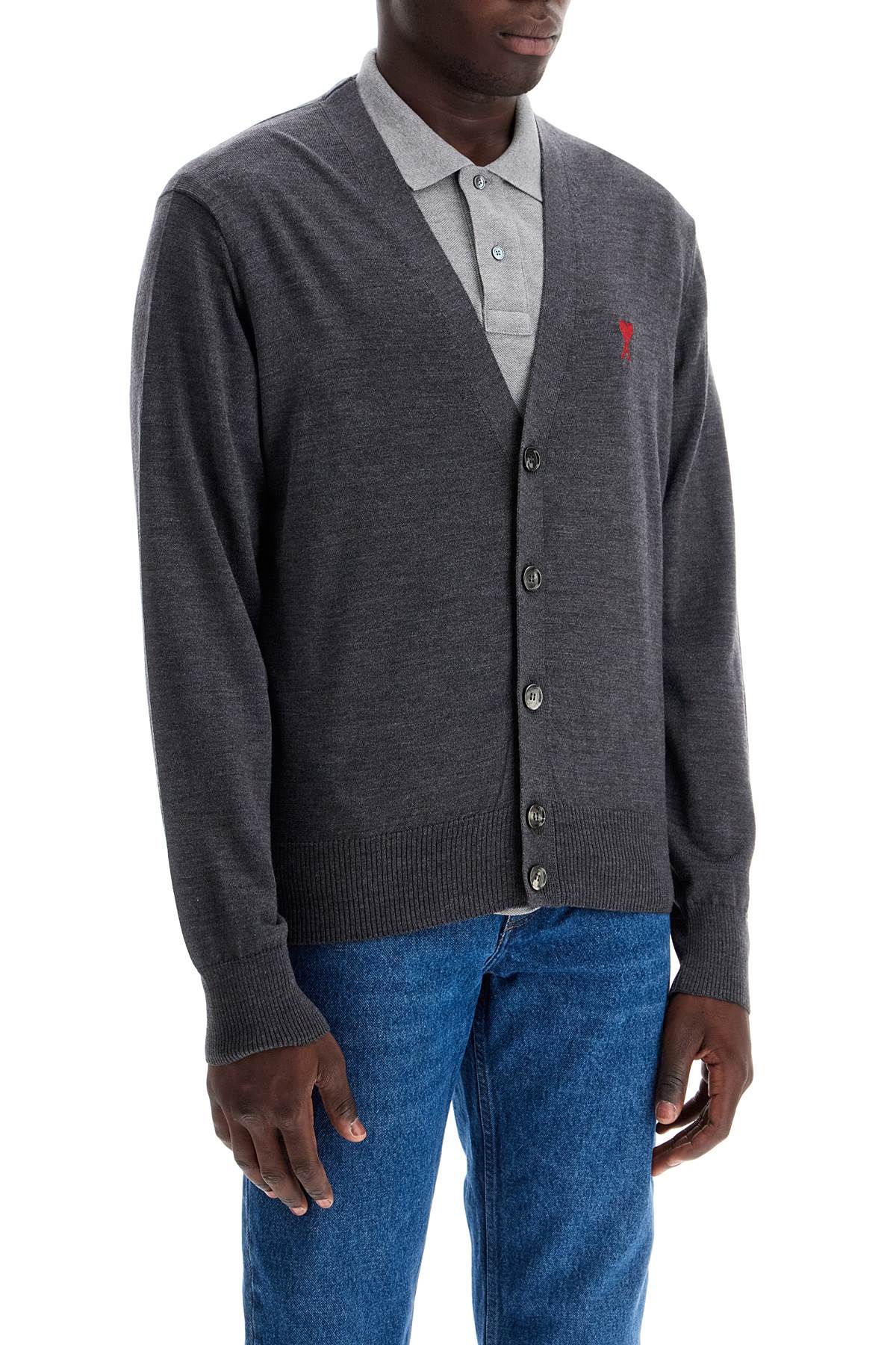 Ami Alexandre Mattiussi Extrafine Merino Wool Cardigan image 1