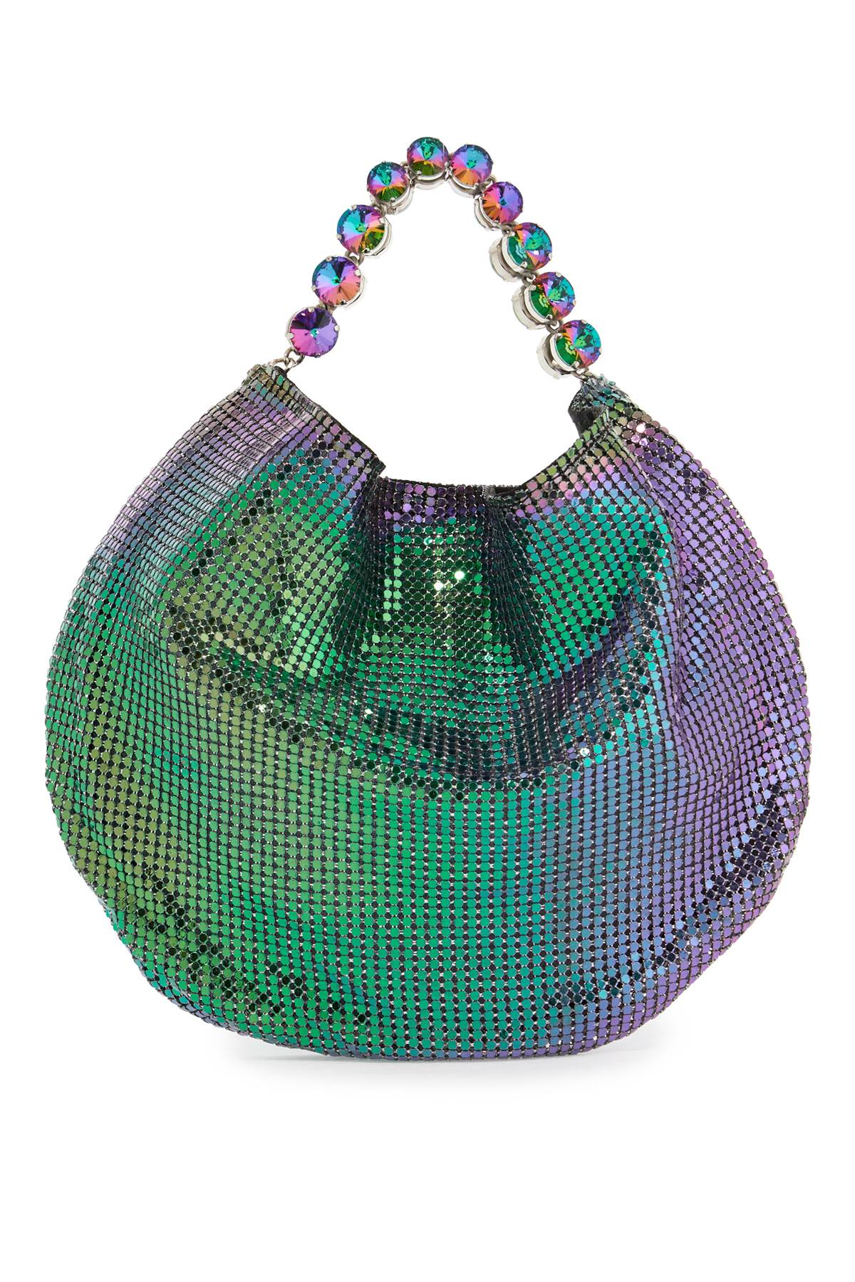 L'ALINGI Crystal-Embellished Chainmail Hobo Bag image 0