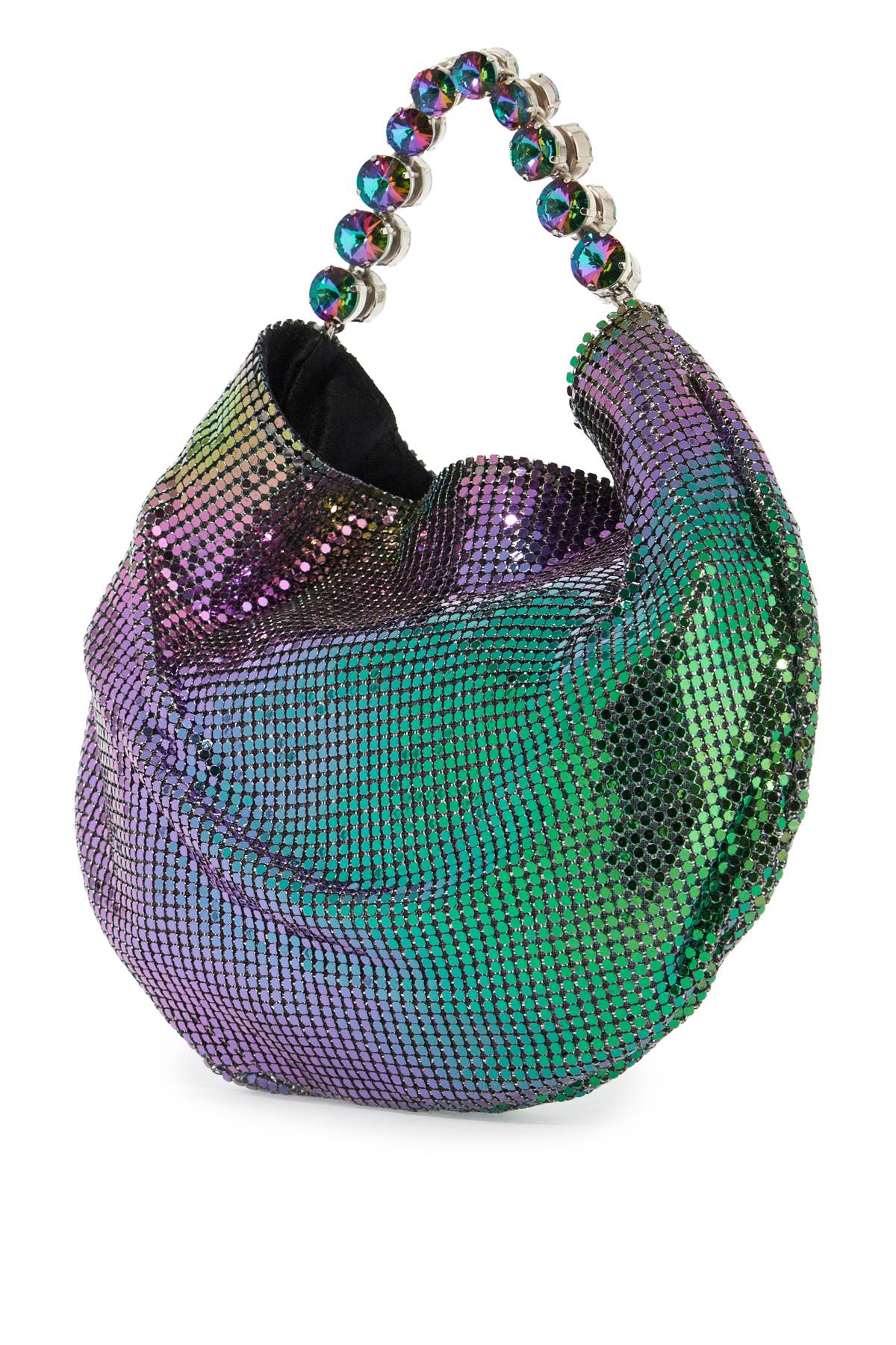 L'ALINGI Crystal-Embellished Chainmail Hobo Bag image 1