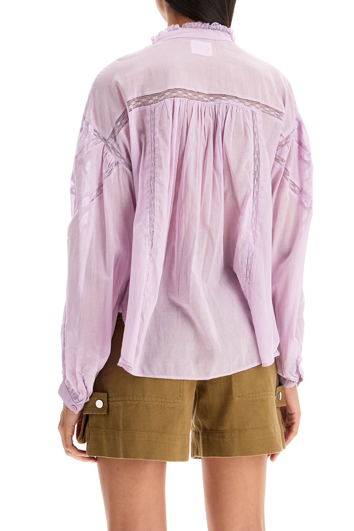 Isabel Marant Etoile Cotton Voile Blouse with Lace image 2