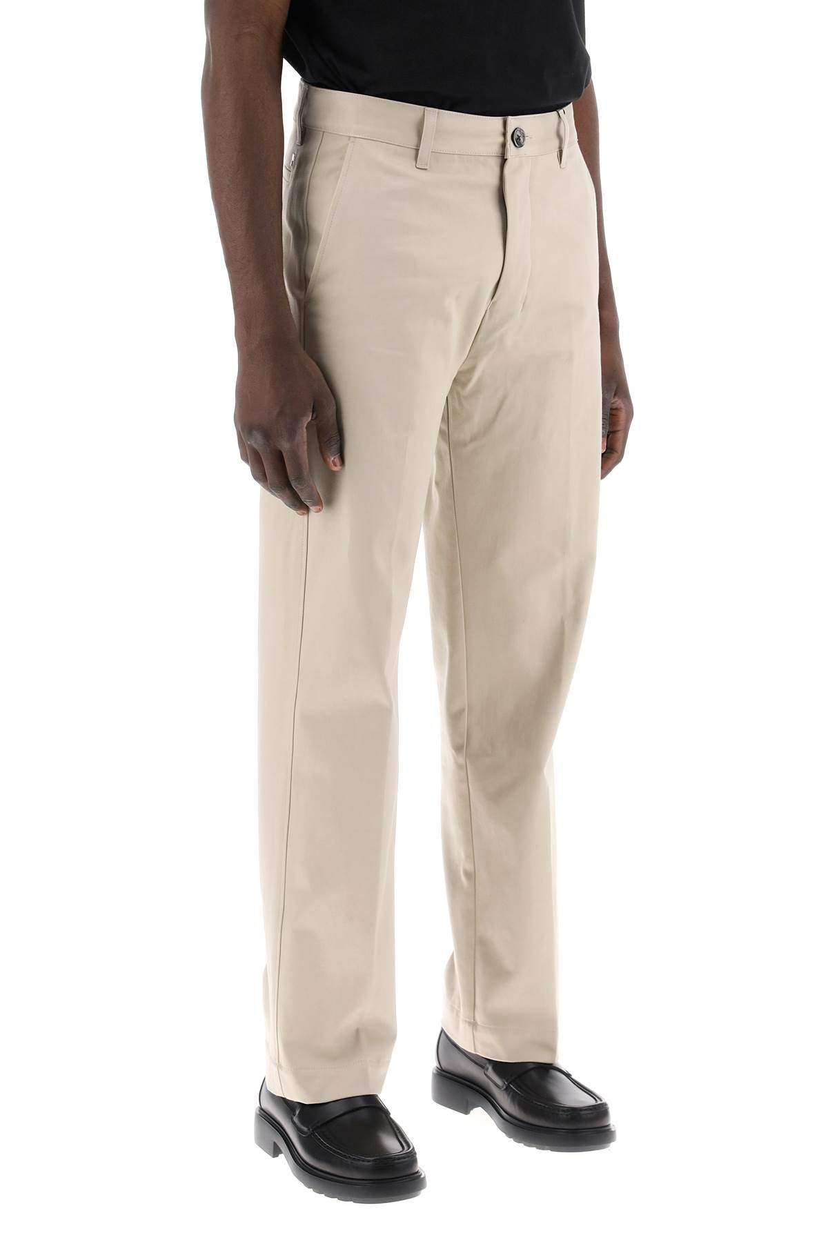 Ami Alexandre Mattiussi Cotton Satin Chino Pants image 1