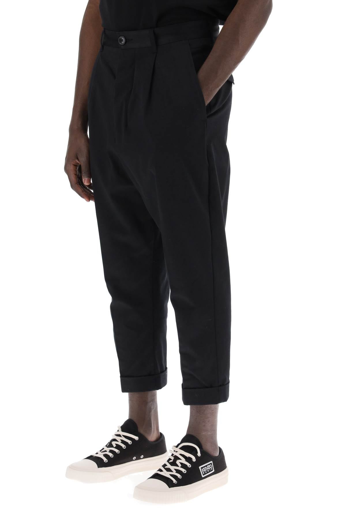 AMI ALEXANDRE MATIUSSI cotton carrot pants for men image 3