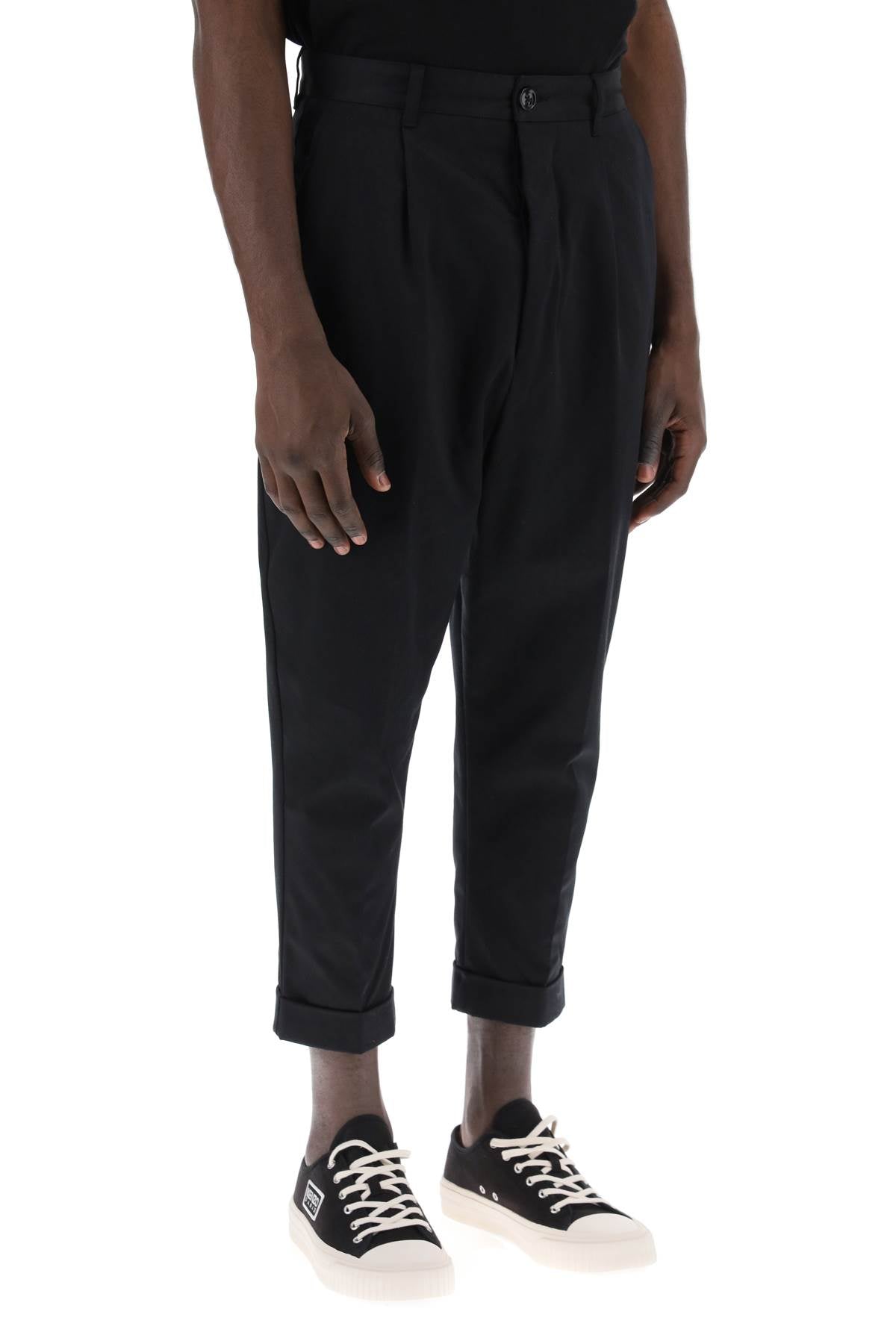 AMI ALEXANDRE MATIUSSI cotton carrot pants for men image 1