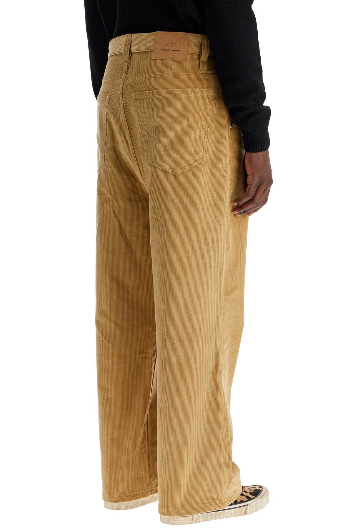 AMI ALEXANDRE MATIUSSI baggy corduroy pants with rib image 2