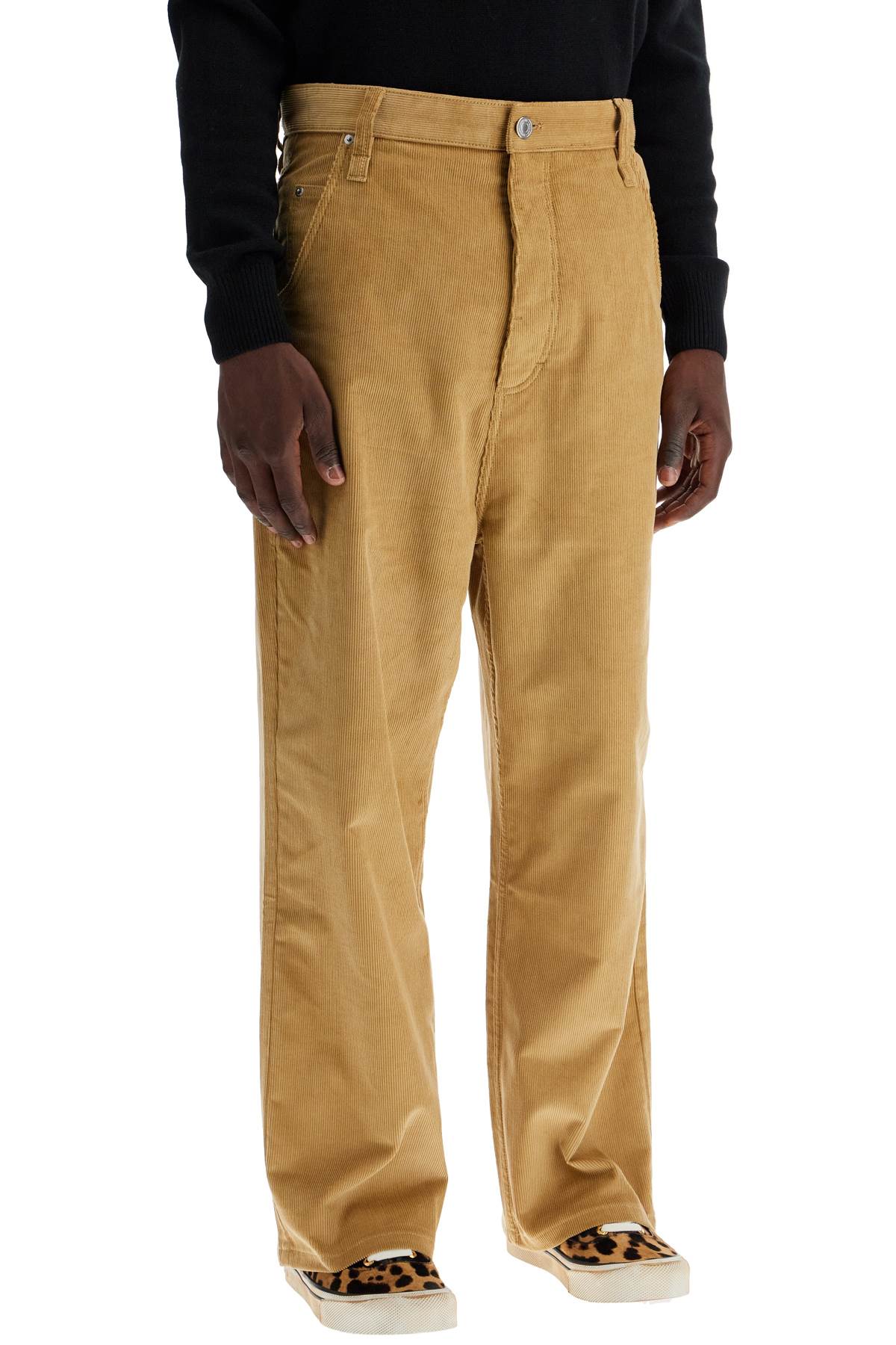 AMI ALEXANDRE MATIUSSI baggy corduroy pants with rib image 1