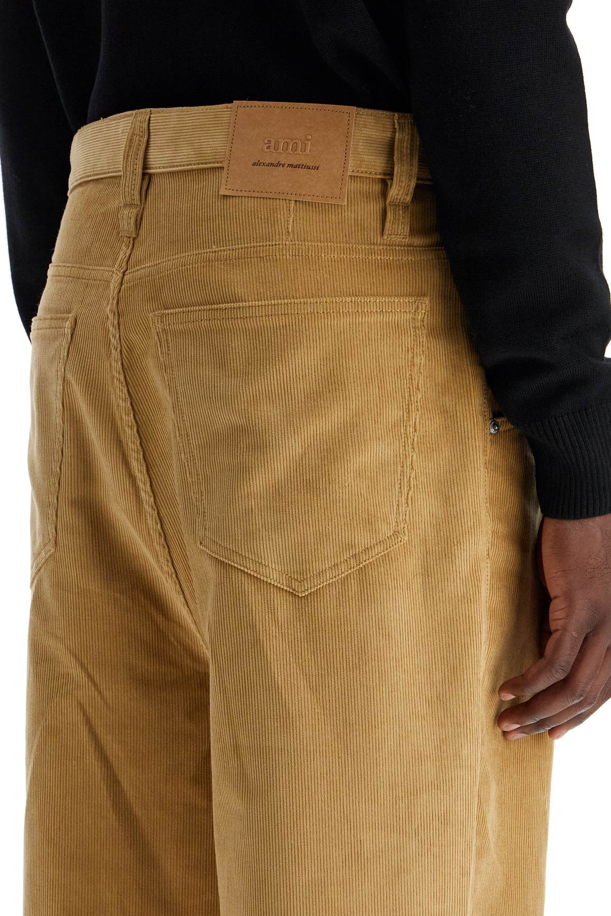 AMI ALEXANDRE MATIUSSI baggy corduroy pants with rib image 3