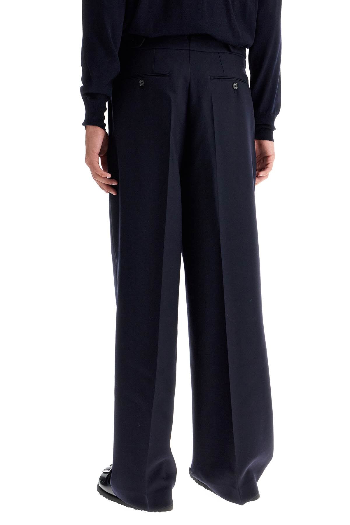 Ami Alexandre Matiussi large fit wool gabardine trousers image 2