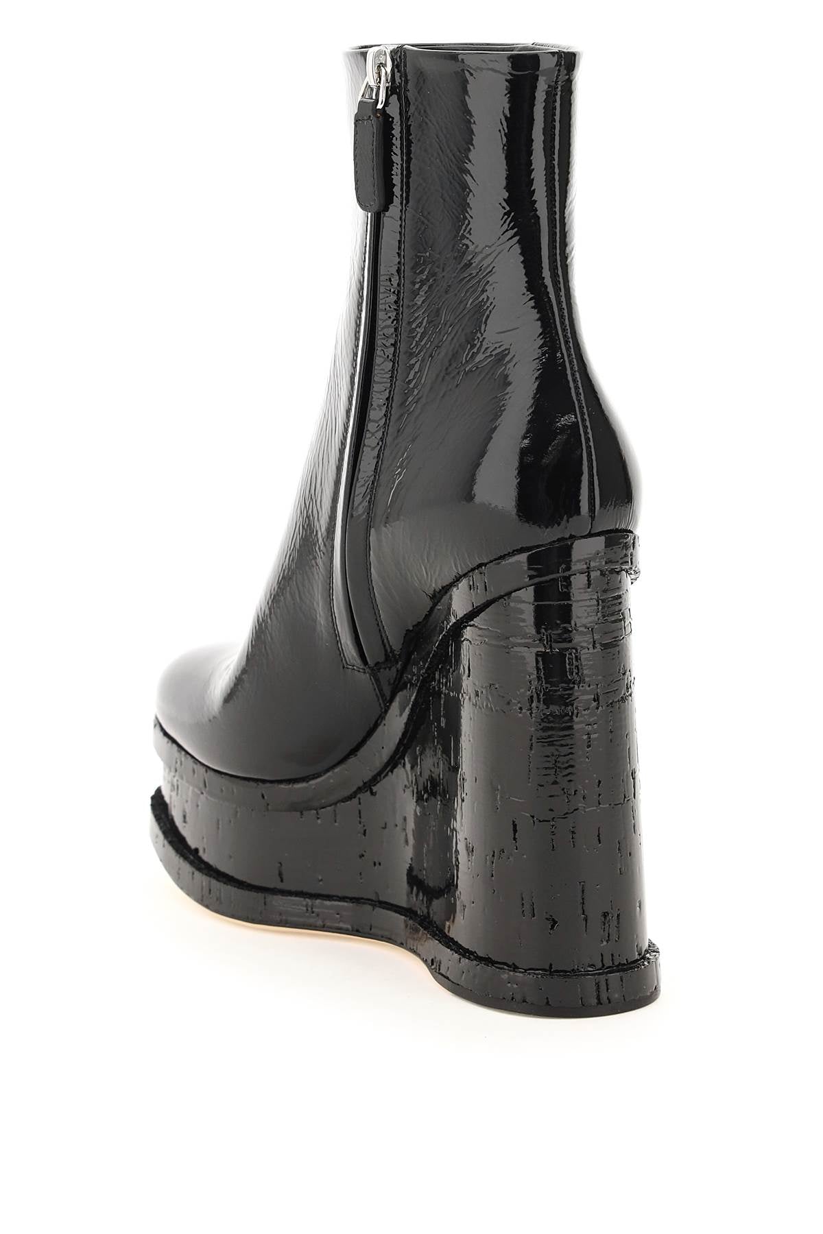 Haus of Honey Lacquer Doll Wedge Ankle Boots in Patent Leather image 2