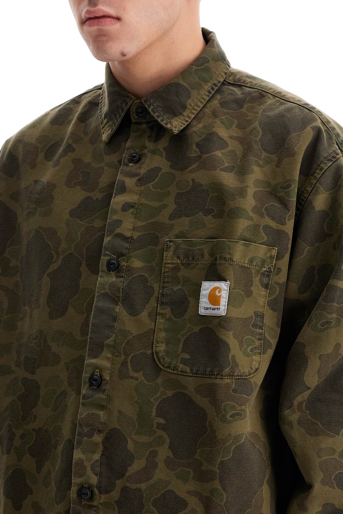 Carhartt WIP Canvas Duck Overshirt with Camouflage Print image 3