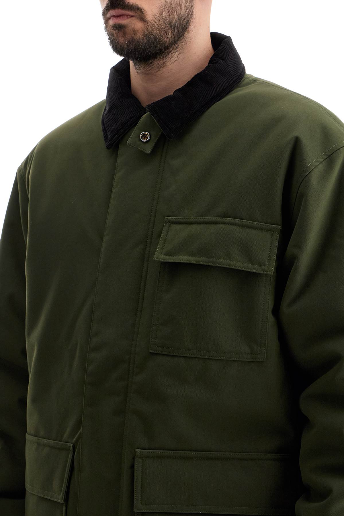 Carhartt WIP Clarton Padded Jacket - Nylon Canvas with Corduroy Collar image 3