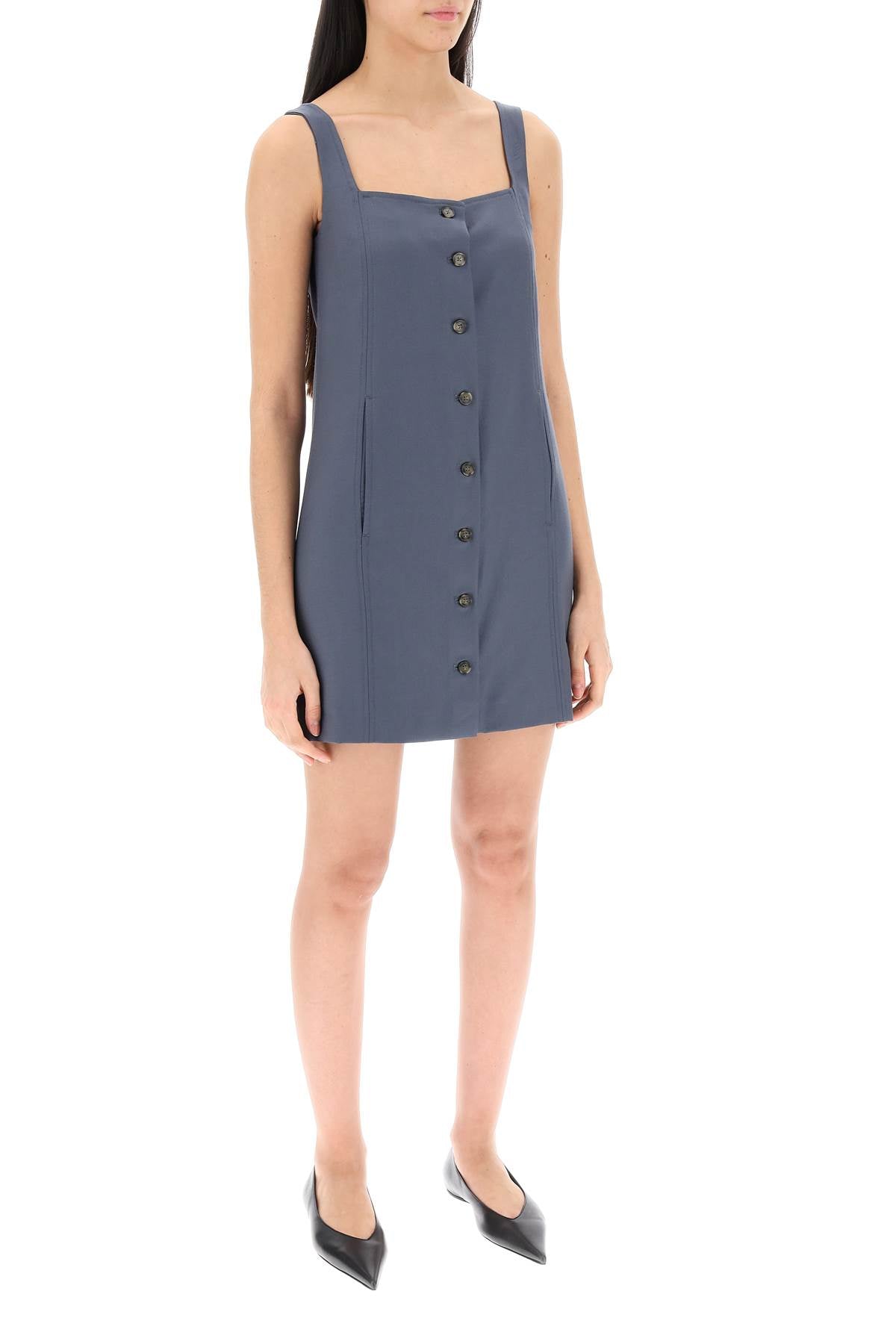 Loulou Studio buttoned pinafore dress image 1