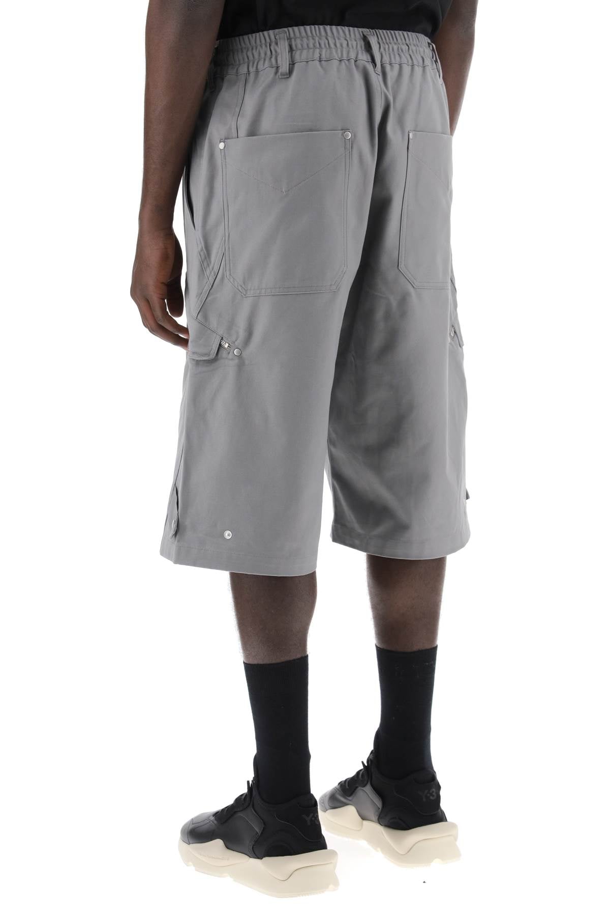 Y-3 canvas multi-pocket bermuda shorts. image 2