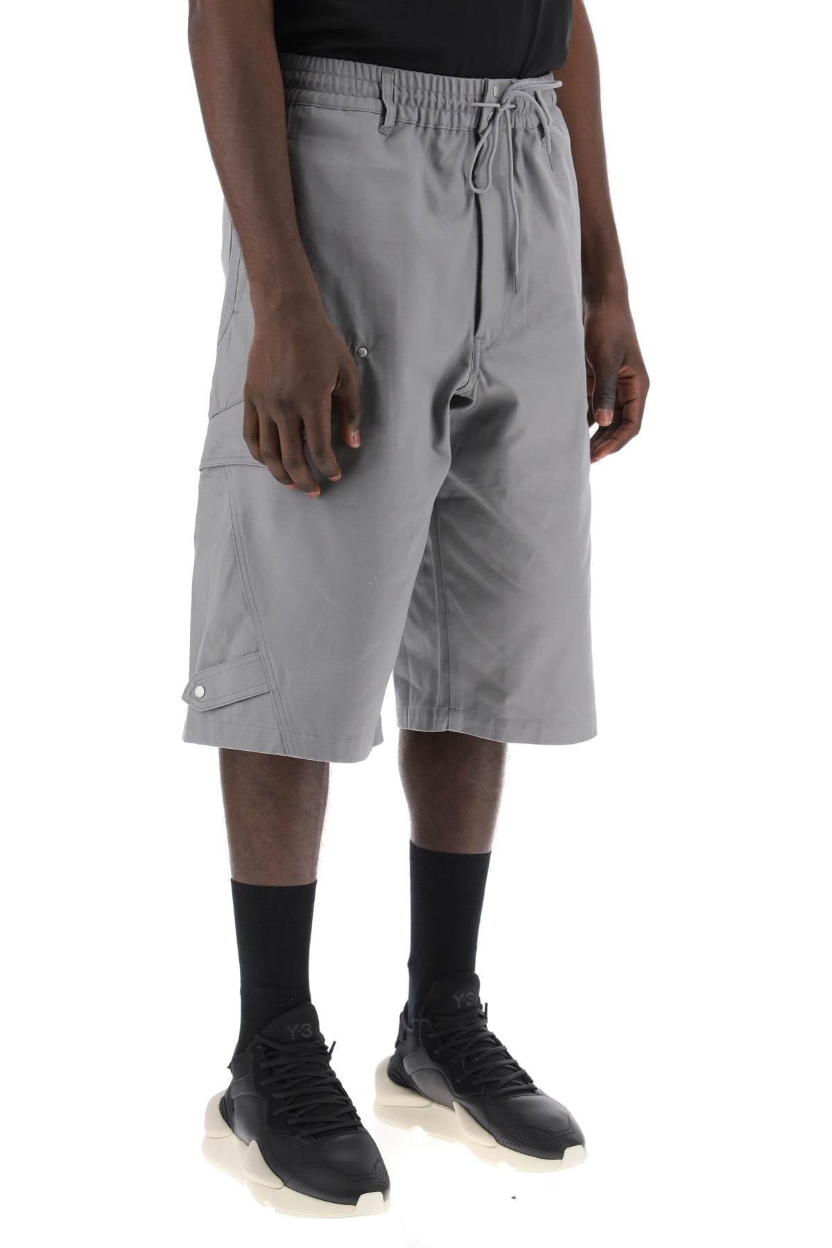 Y-3 canvas multi-pocket bermuda shorts. image 1