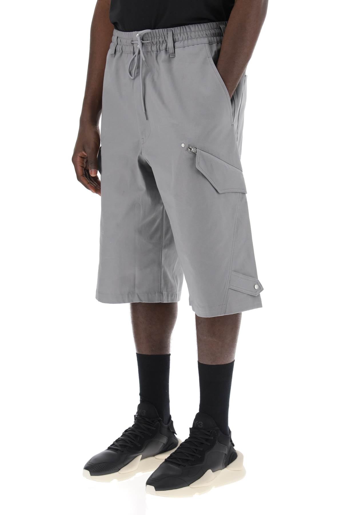 Y-3 canvas multi-pocket bermuda shorts. image 3