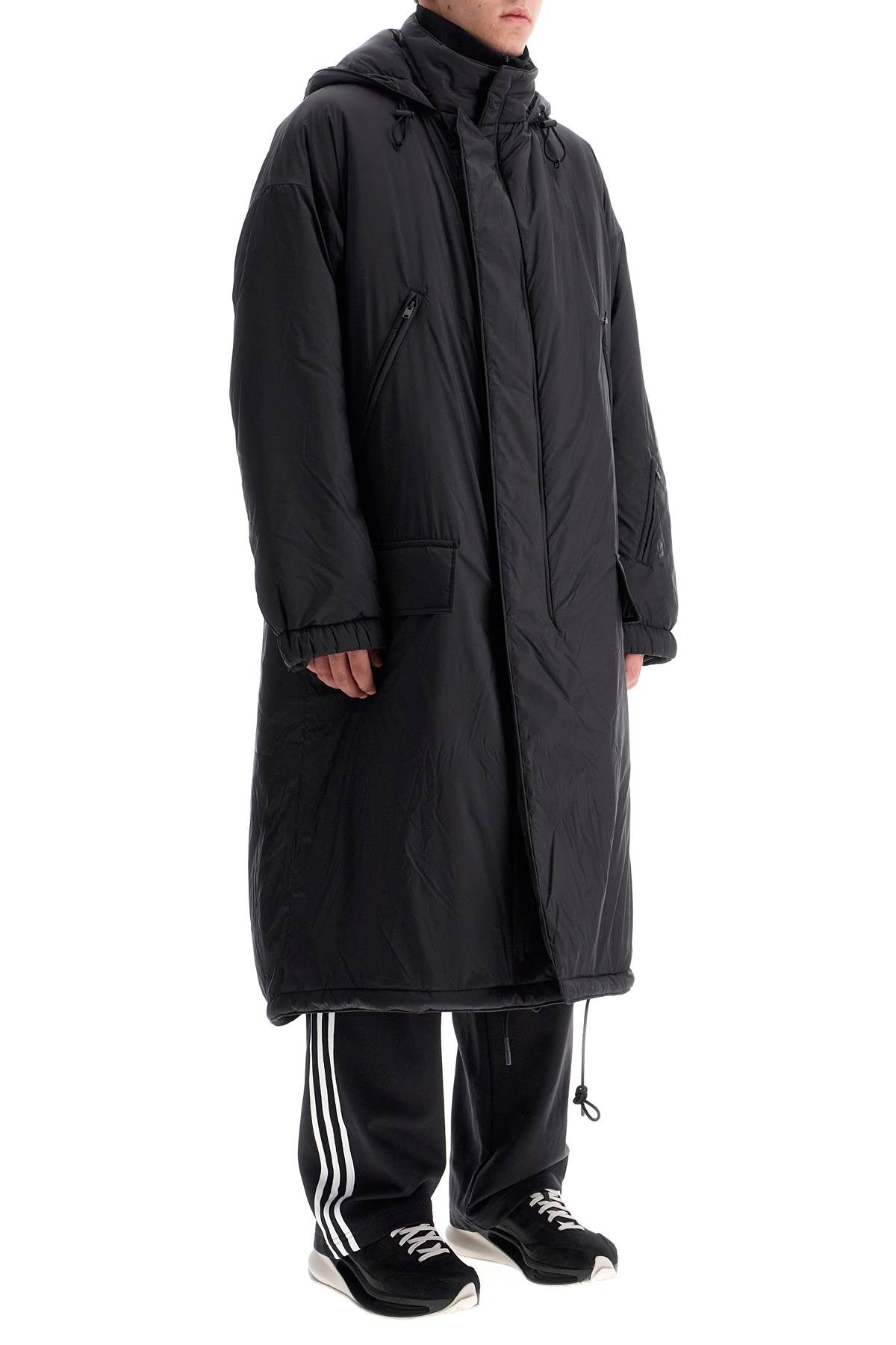 Y-3 Long Padded Nylon Parka Coat for Men image 1