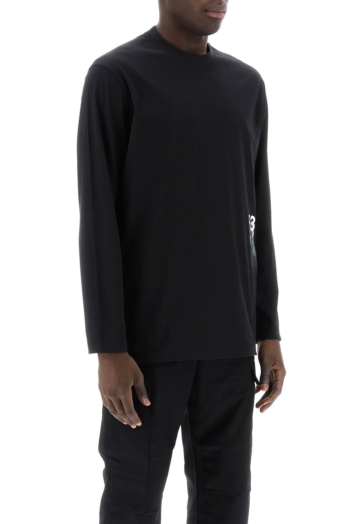 Y-3 long-sleeved t-shirt with logo print image 1