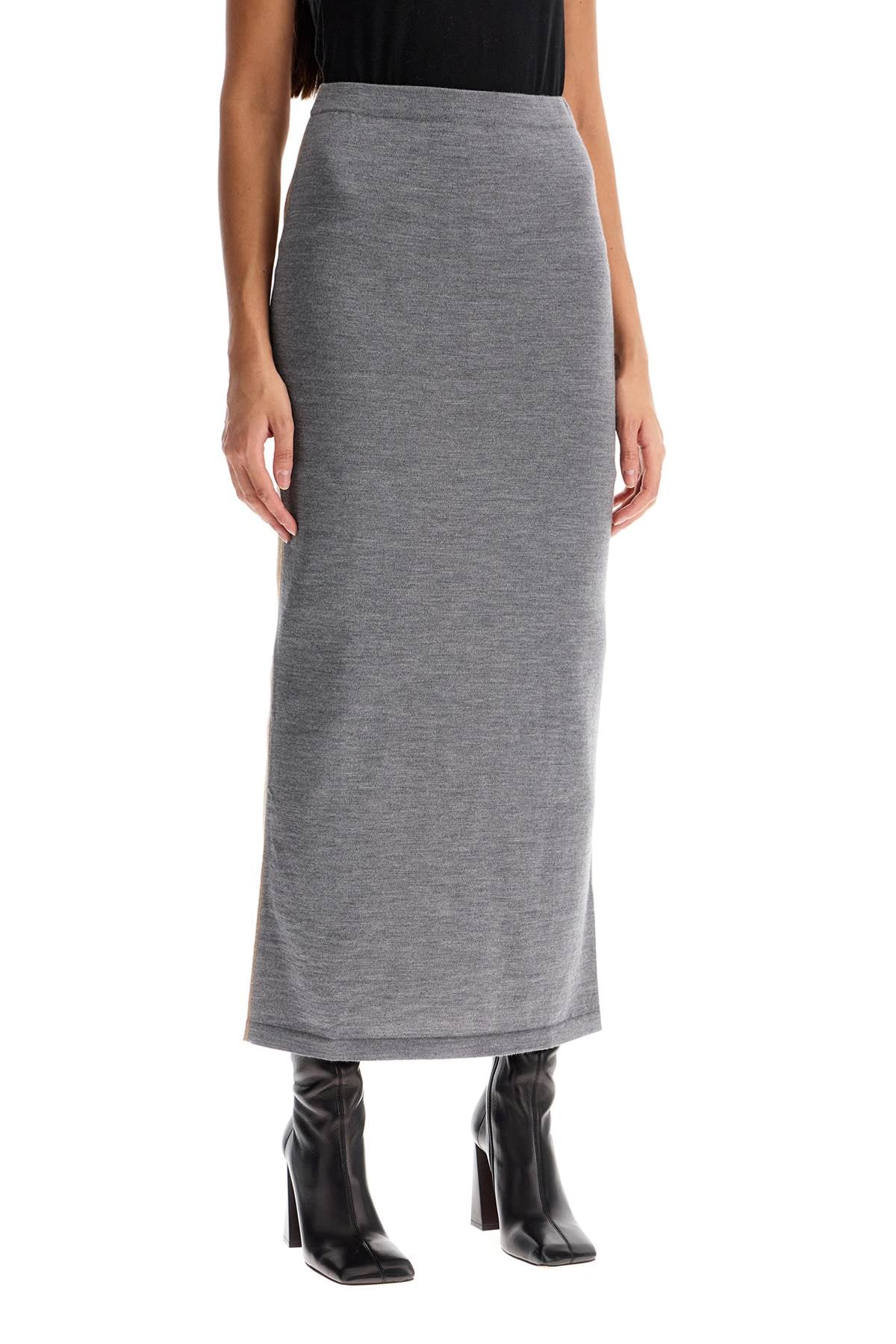 Moschino Bicolor Wool Knit Skirt image 1