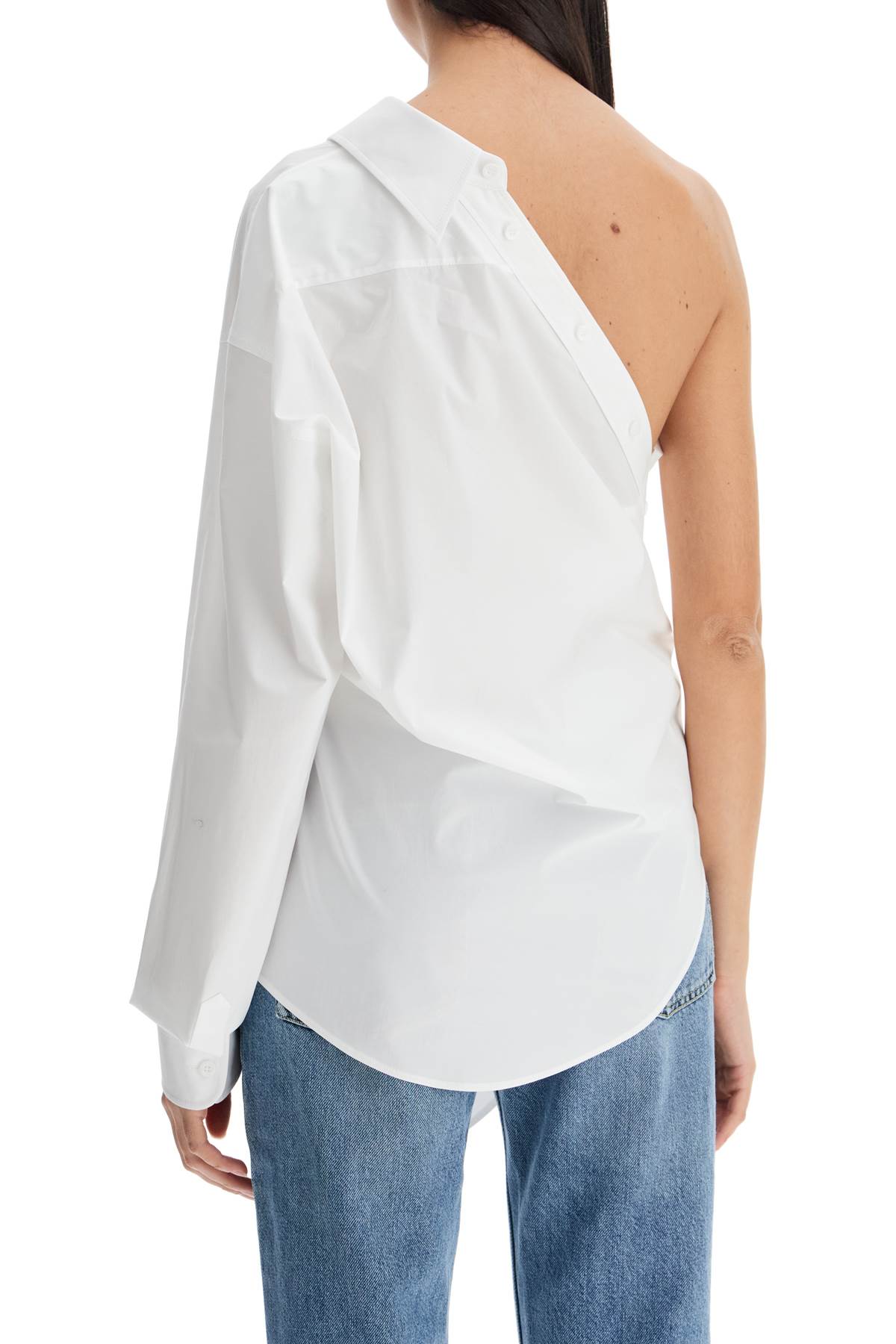 Moschino one-shoulder poplin stretch image 2