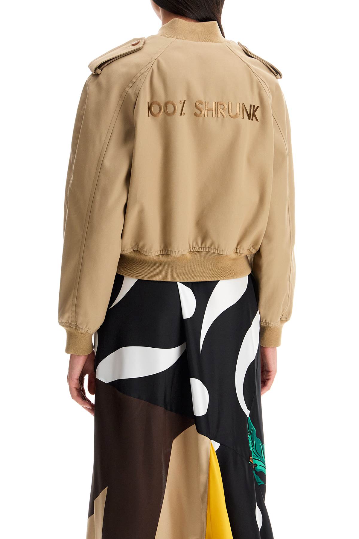 Moschino Gabardine Bomber Jacket with Epaulettes image 2