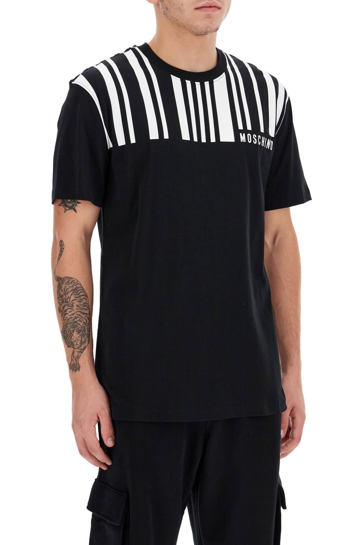 Moschino Barcode Print Cotton T-Shirt image 1