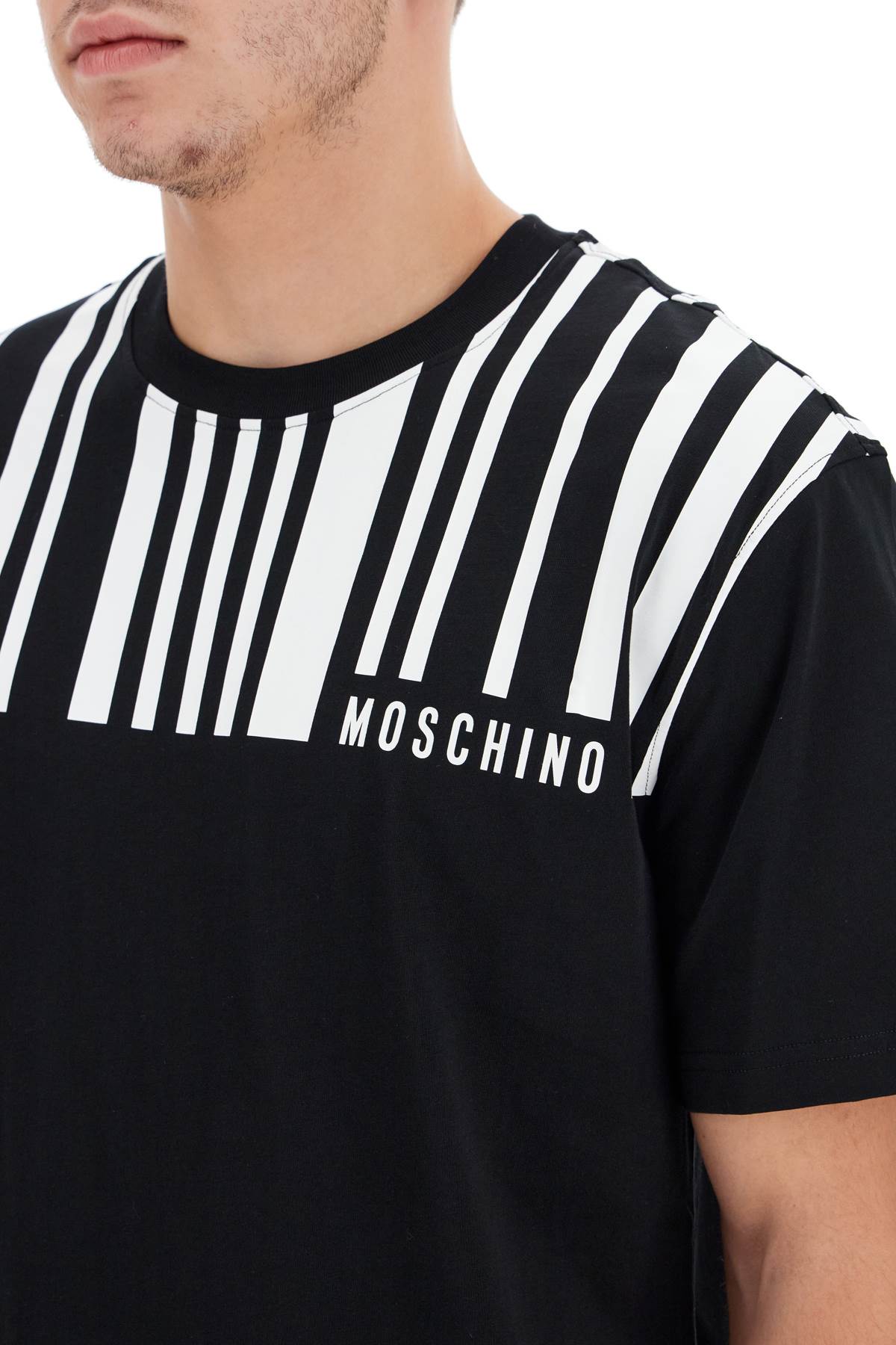 Moschino Barcode Print Cotton T-Shirt image 3