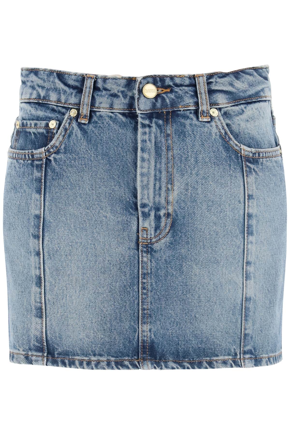 Ganni denim mini skirt image 0